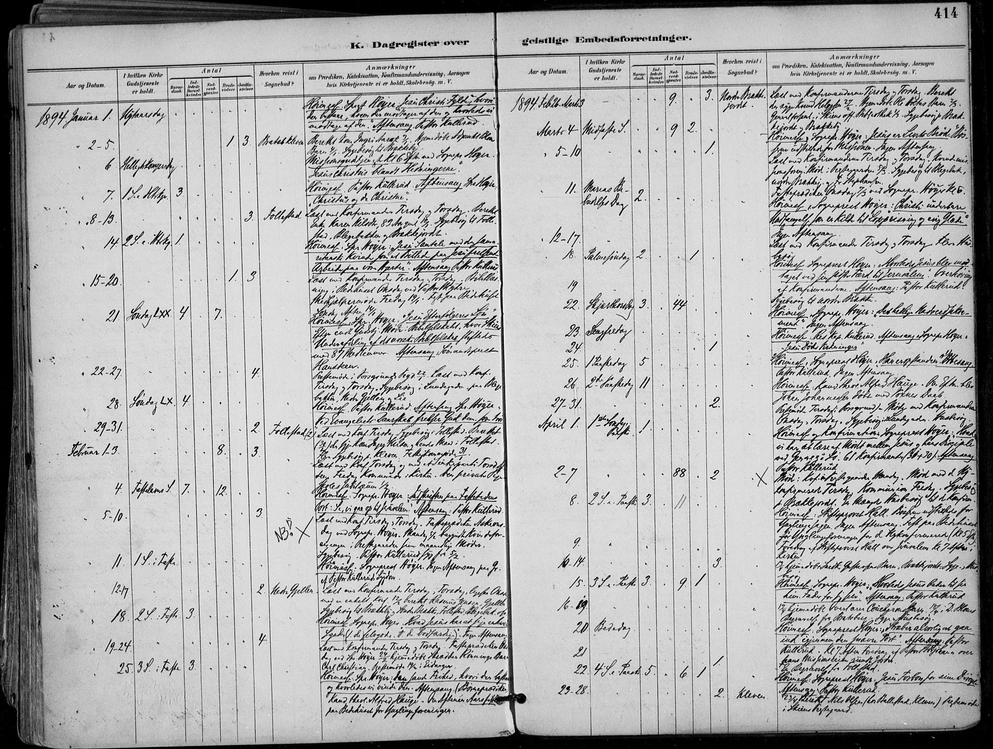 Skien kirkebøker, SAKO/A-302/F/Fa/L0010: Parish register (official) no. 10, 1891-1899, p. 414