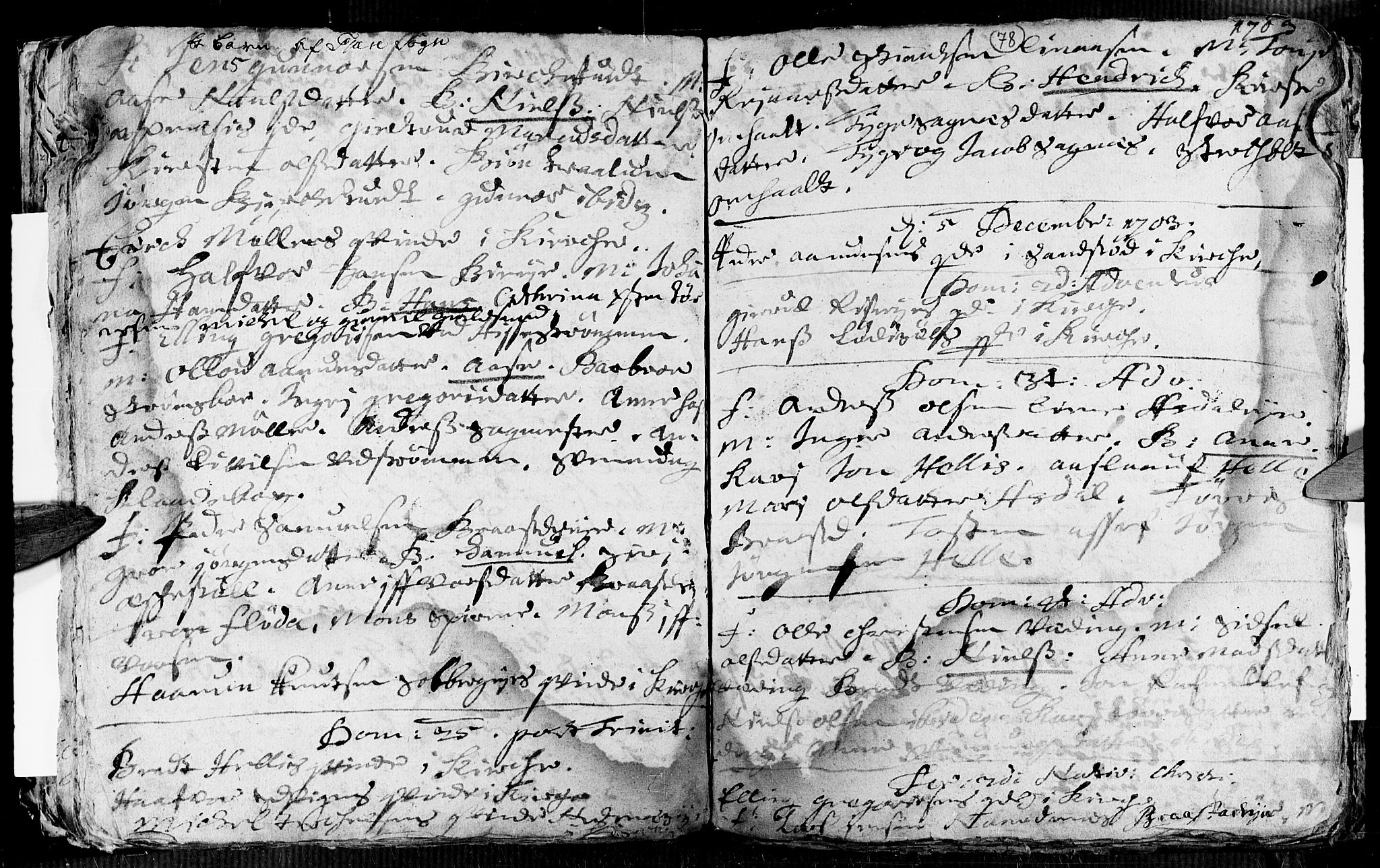 Øyestad sokneprestkontor, AV/SAK-1111-0049/F/Fa/L0002: Parish register (official) no. A 2, 1692-1722, p. 78