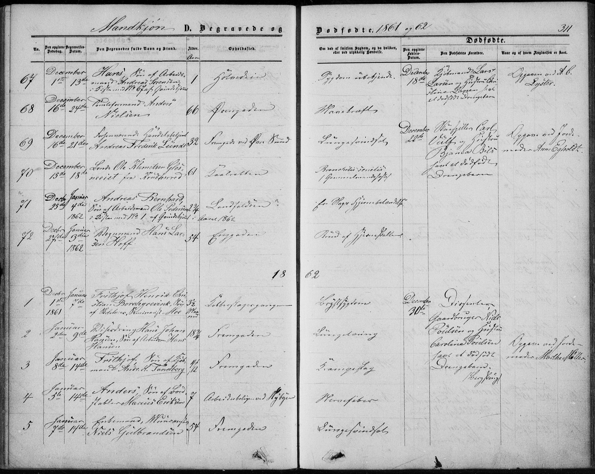 Bragernes kirkebøker, SAKO/A-6/F/Fb/L0003: Parish register (official) no. II 3, 1860-1868, p. 311