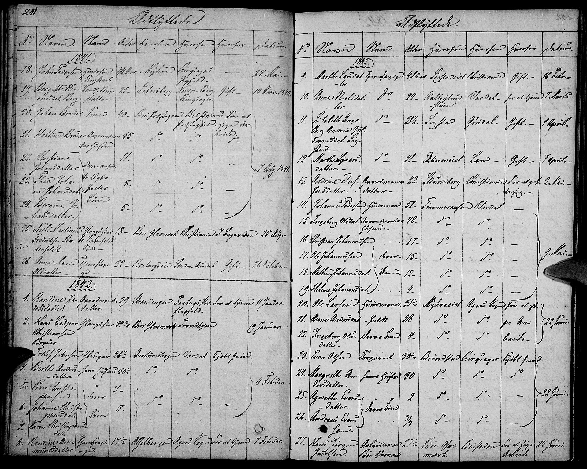 Biri prestekontor, SAH/PREST-096/H/Ha/Haa/L0004: Parish register (official) no. 4, 1829-1842, p. 241