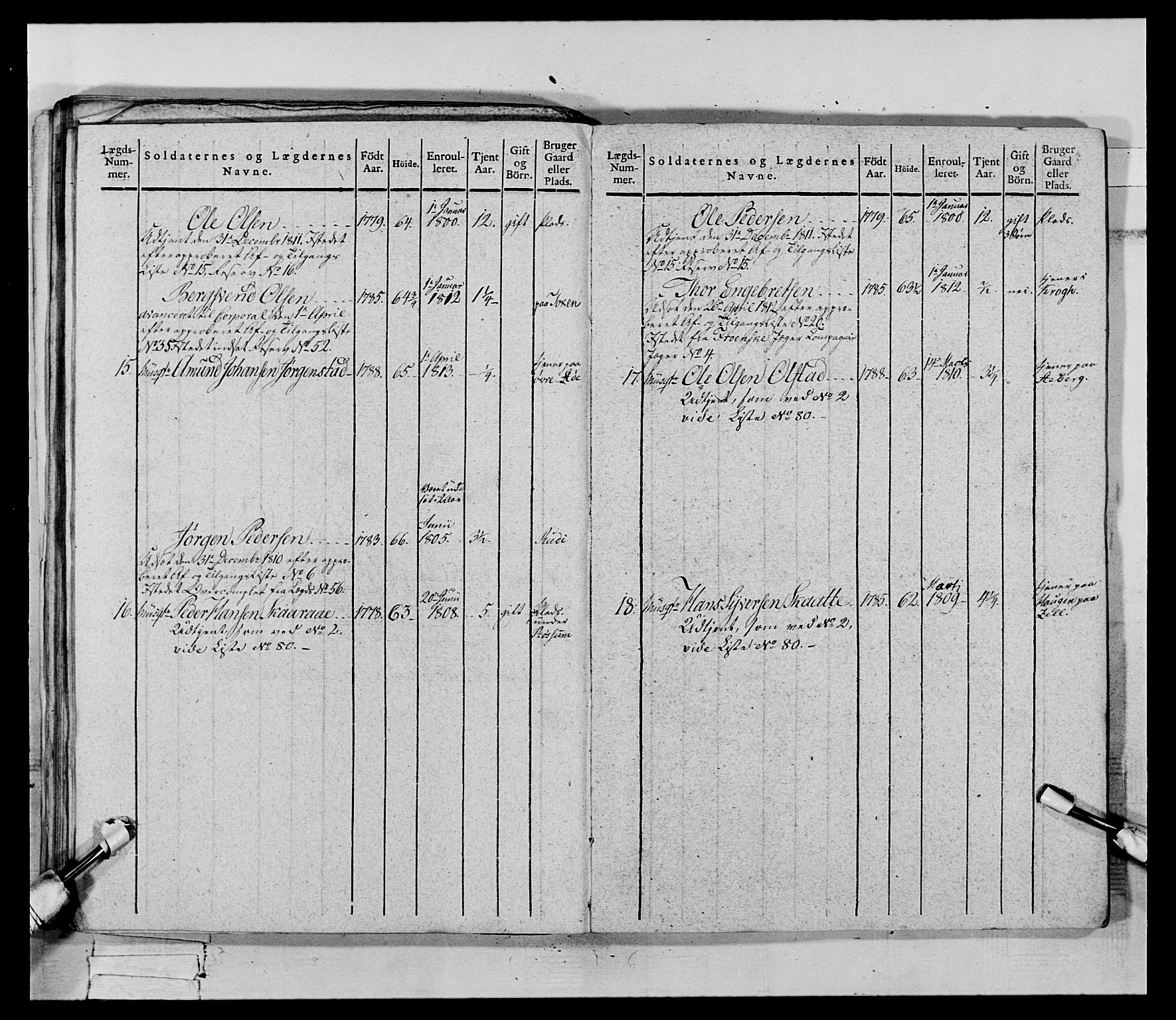 Generalitets- og kommissariatskollegiet, Det kongelige norske kommissariatskollegium, AV/RA-EA-5420/E/Eh/L0069: Opplandske gevorbne infanteriregiment, 1810-1818, p. 426