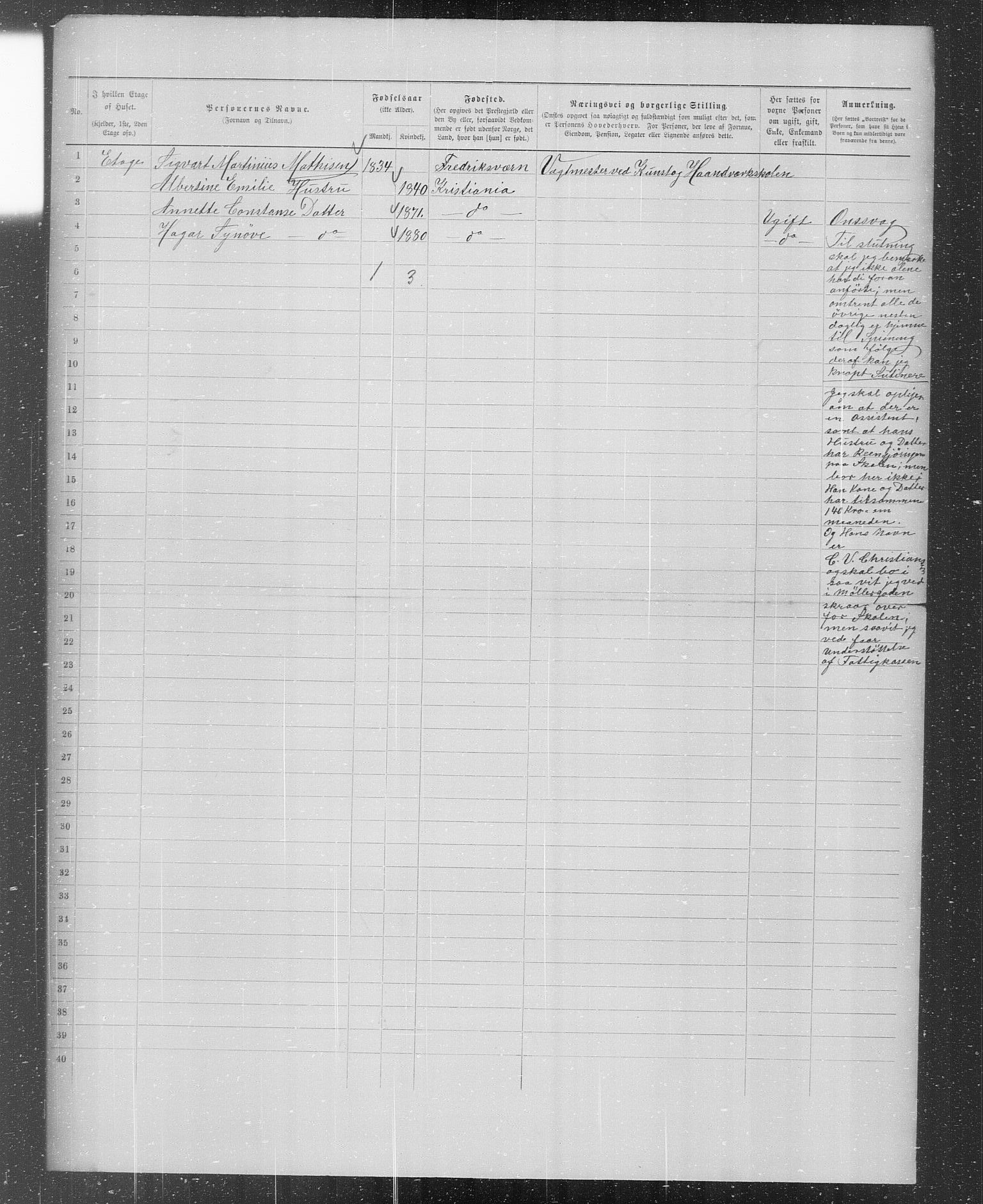 OBA, Municipal Census 1899 for Kristiania, 1899, p. 302