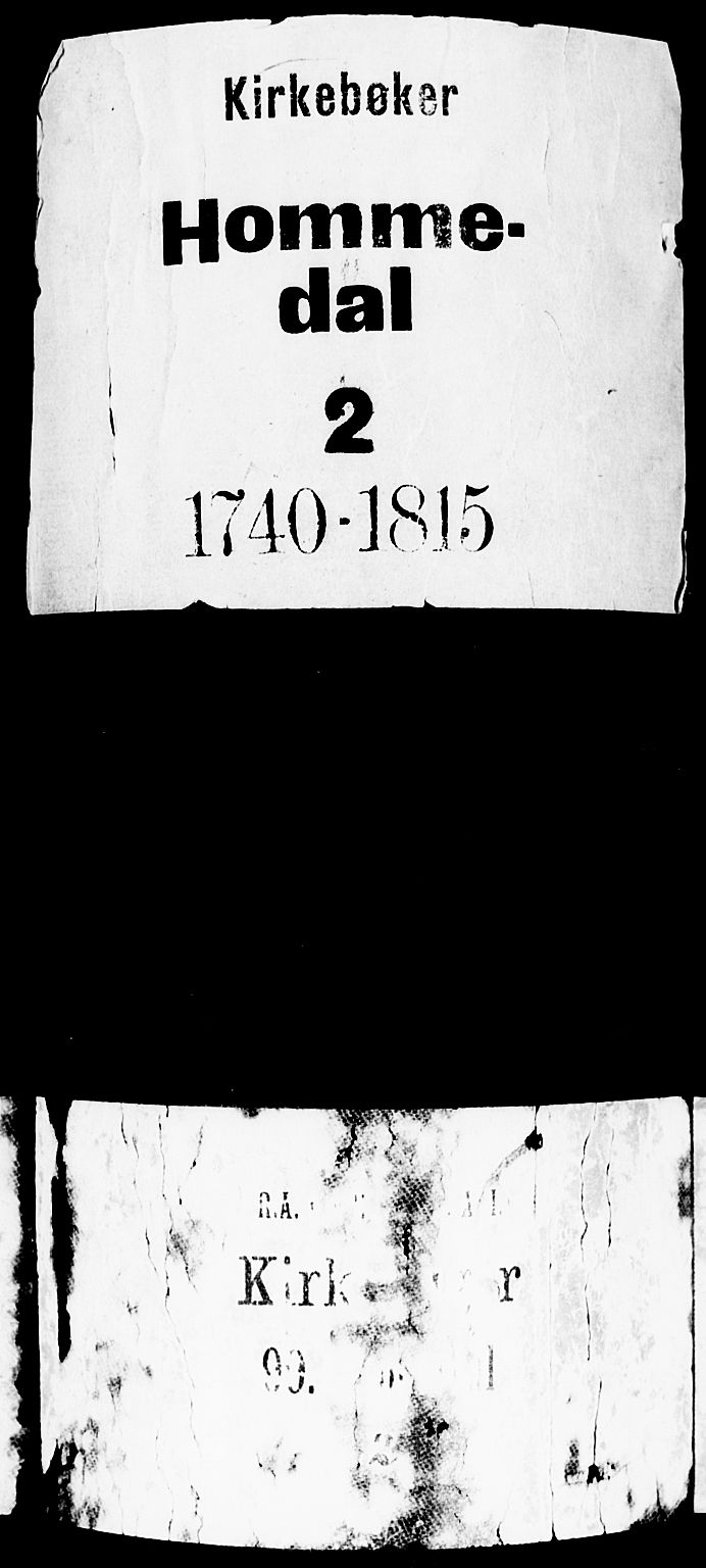 Hommedal sokneprestkontor, AV/SAK-1111-0023/F/Fa/Fab/L0002: Parish register (official) no. A 2 /1, 1741-1848