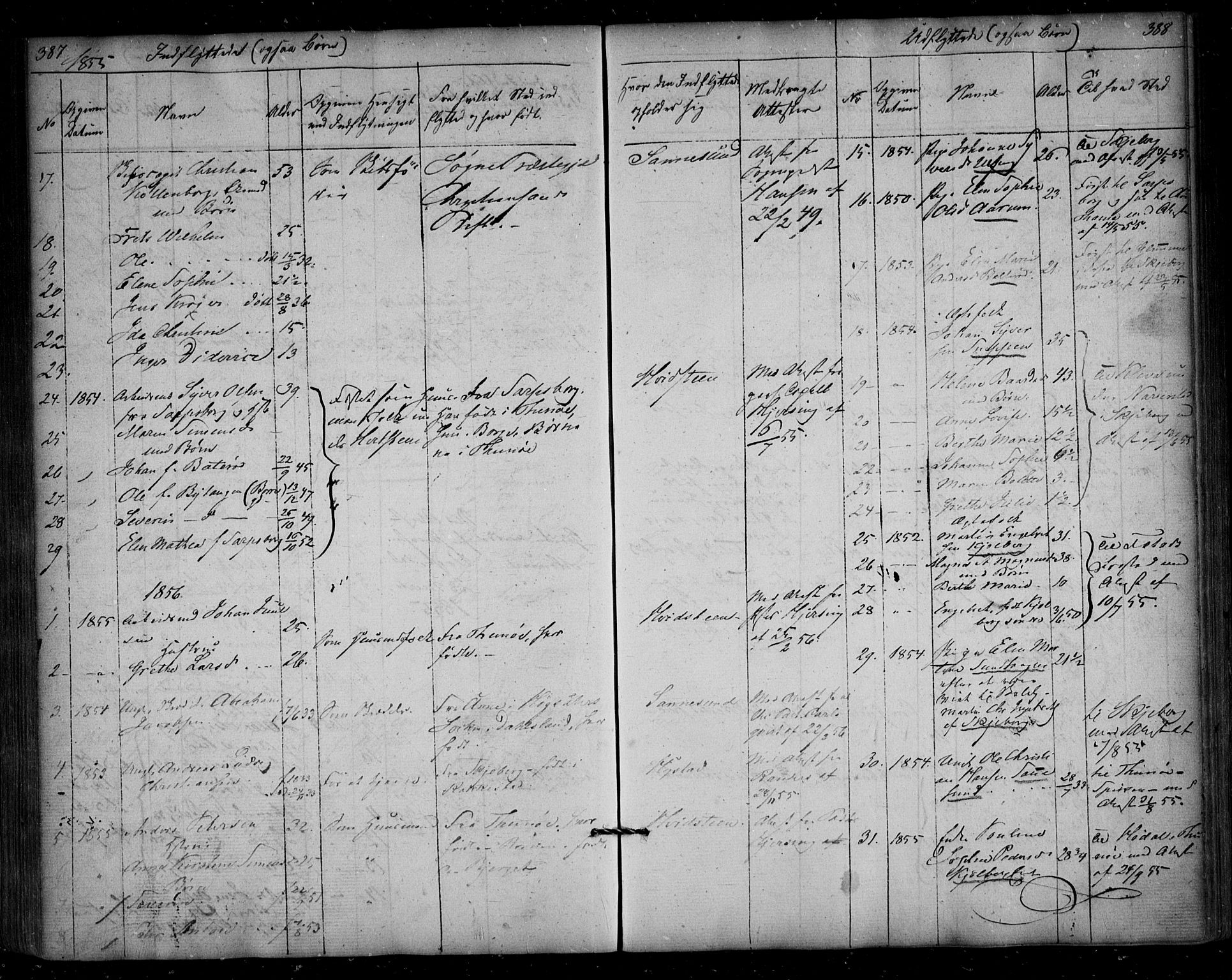 Borge prestekontor Kirkebøker, SAO/A-10903/F/Fa/L0005: Parish register (official) no. I 5, 1848-1860, p. 387-388