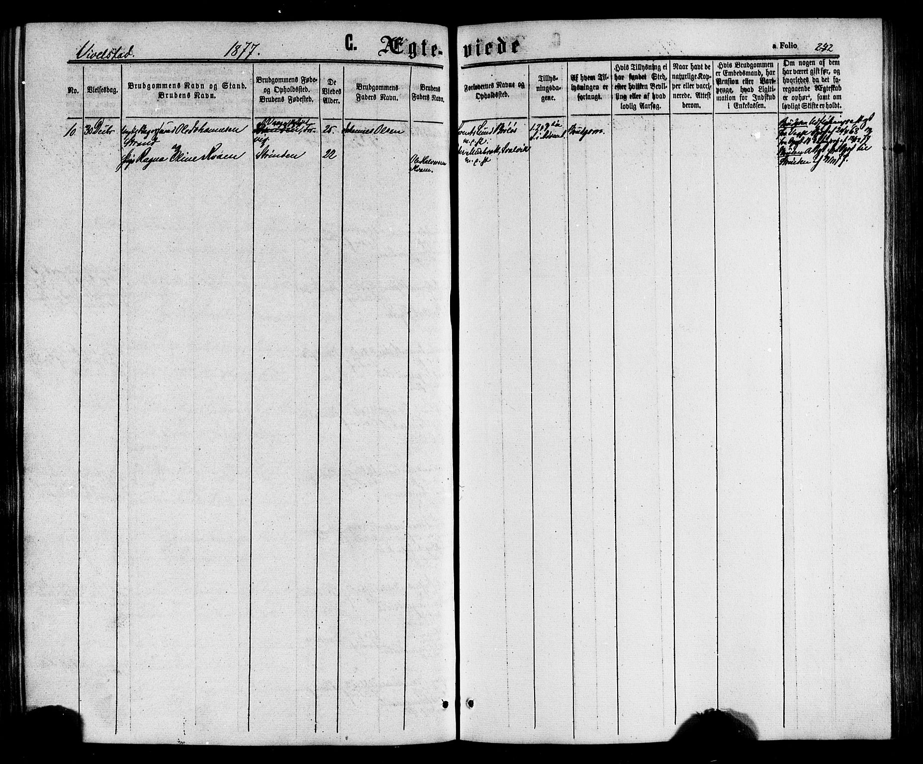 Ministerialprotokoller, klokkerbøker og fødselsregistre - Nordland, AV/SAT-A-1459/817/L0262: Parish register (official) no. 817A03 /2, 1867-1877, p. 242