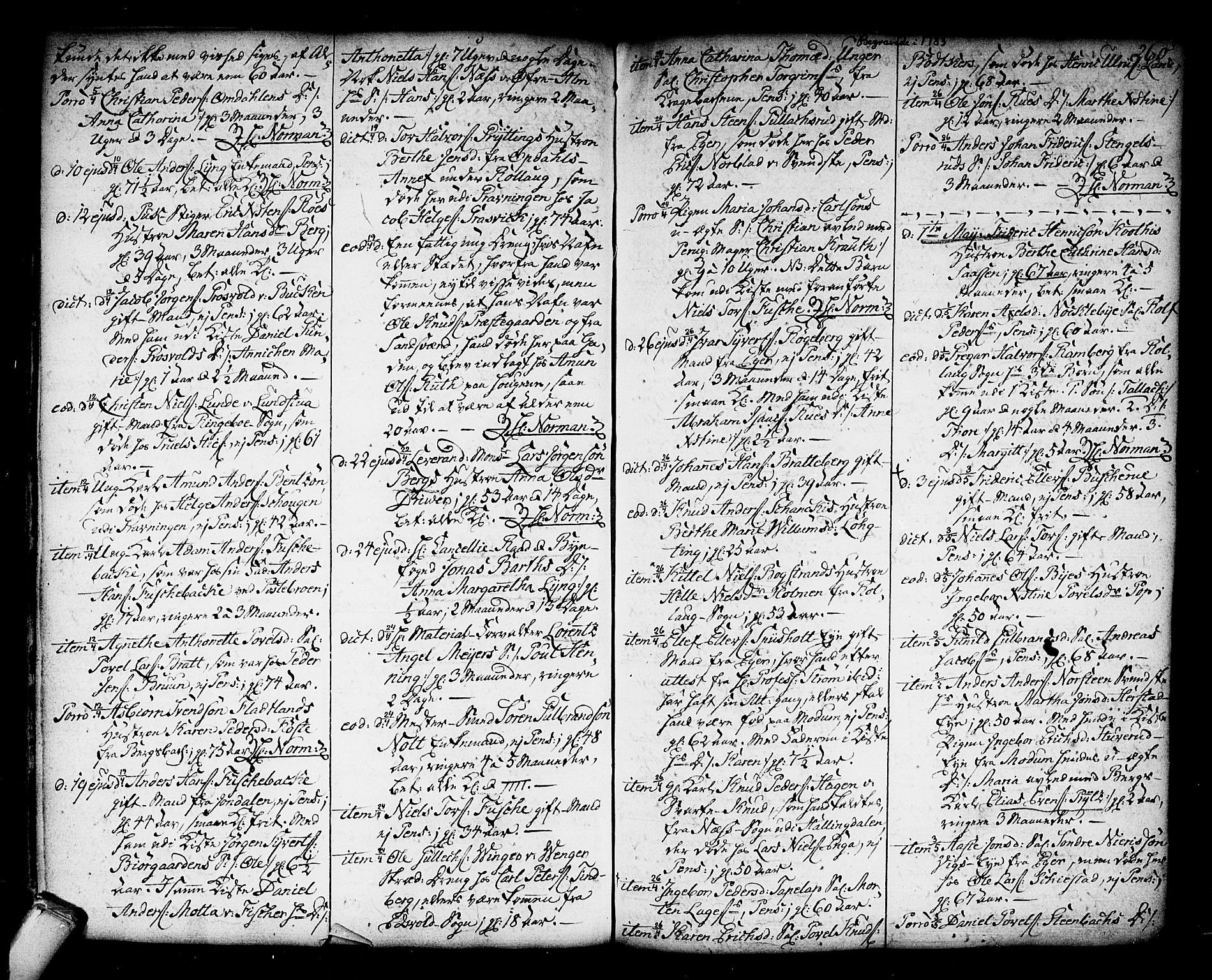 Kongsberg kirkebøker, AV/SAKO-A-22/F/Fa/L0006: Parish register (official) no. I 6, 1783-1797, p. 260