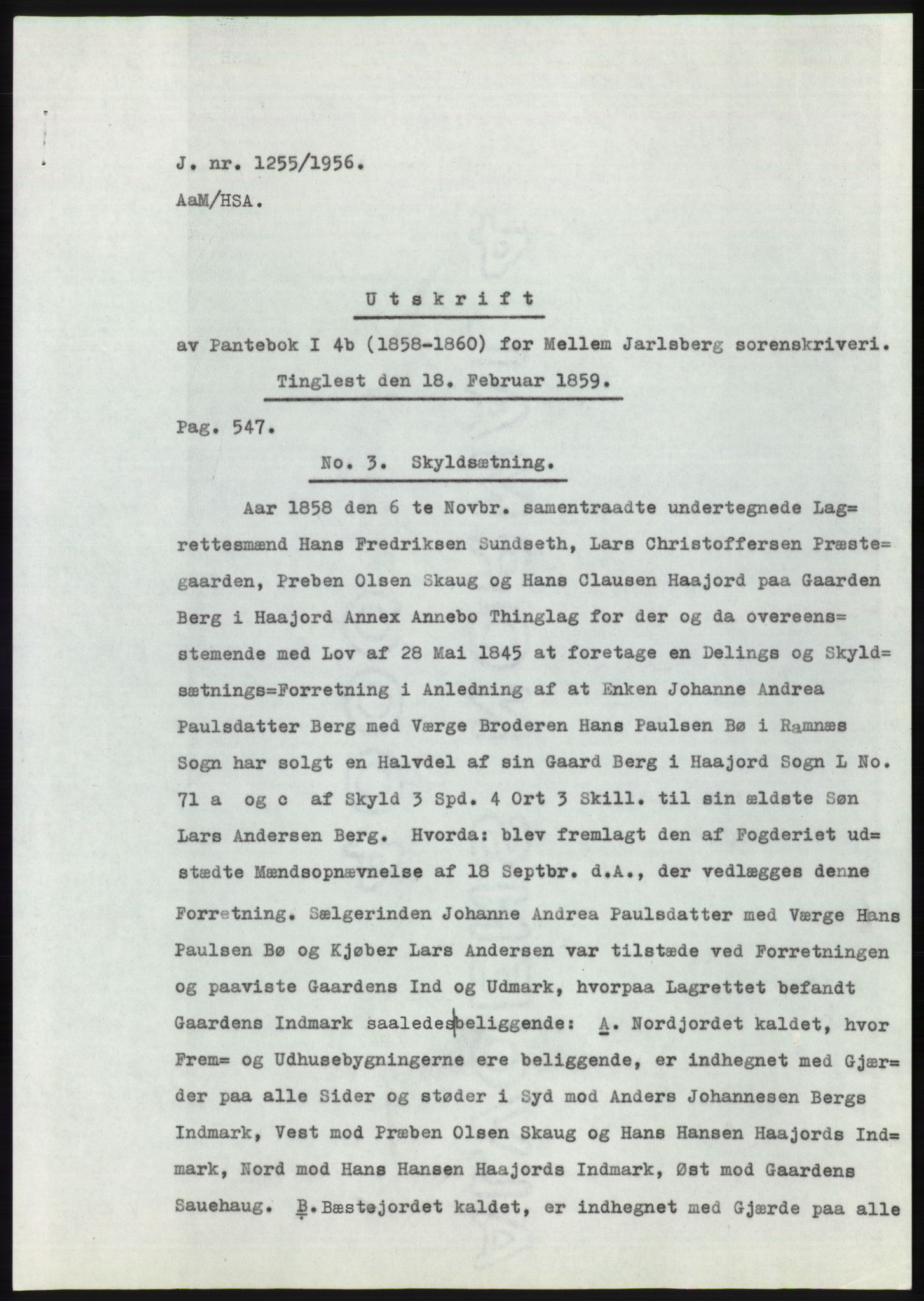 Statsarkivet i Kongsberg, SAKO/A-0001, 1956-1957, p. 64