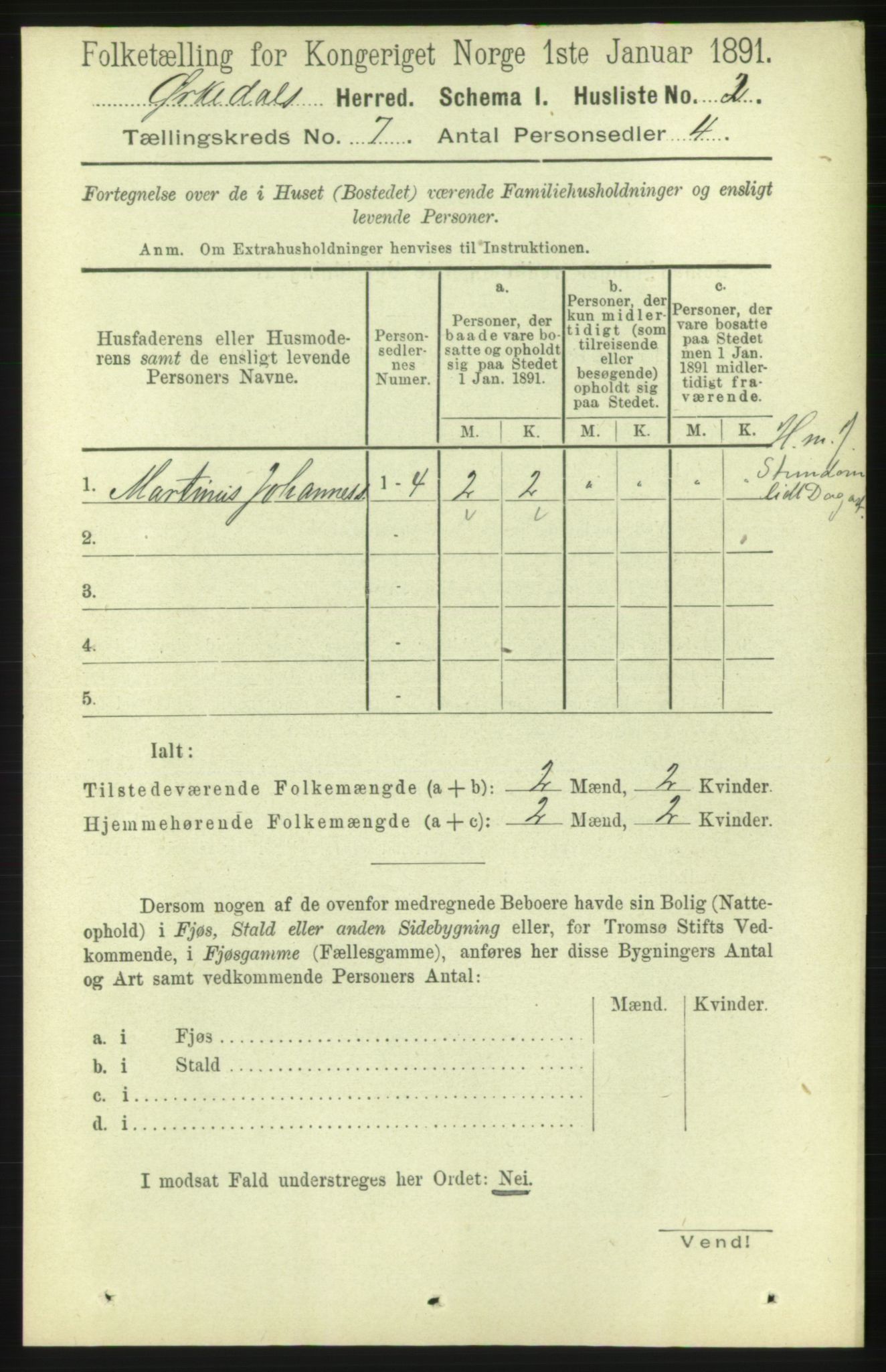 RA, 1891 census for 1638 Orkdal, 1891, p. 3363