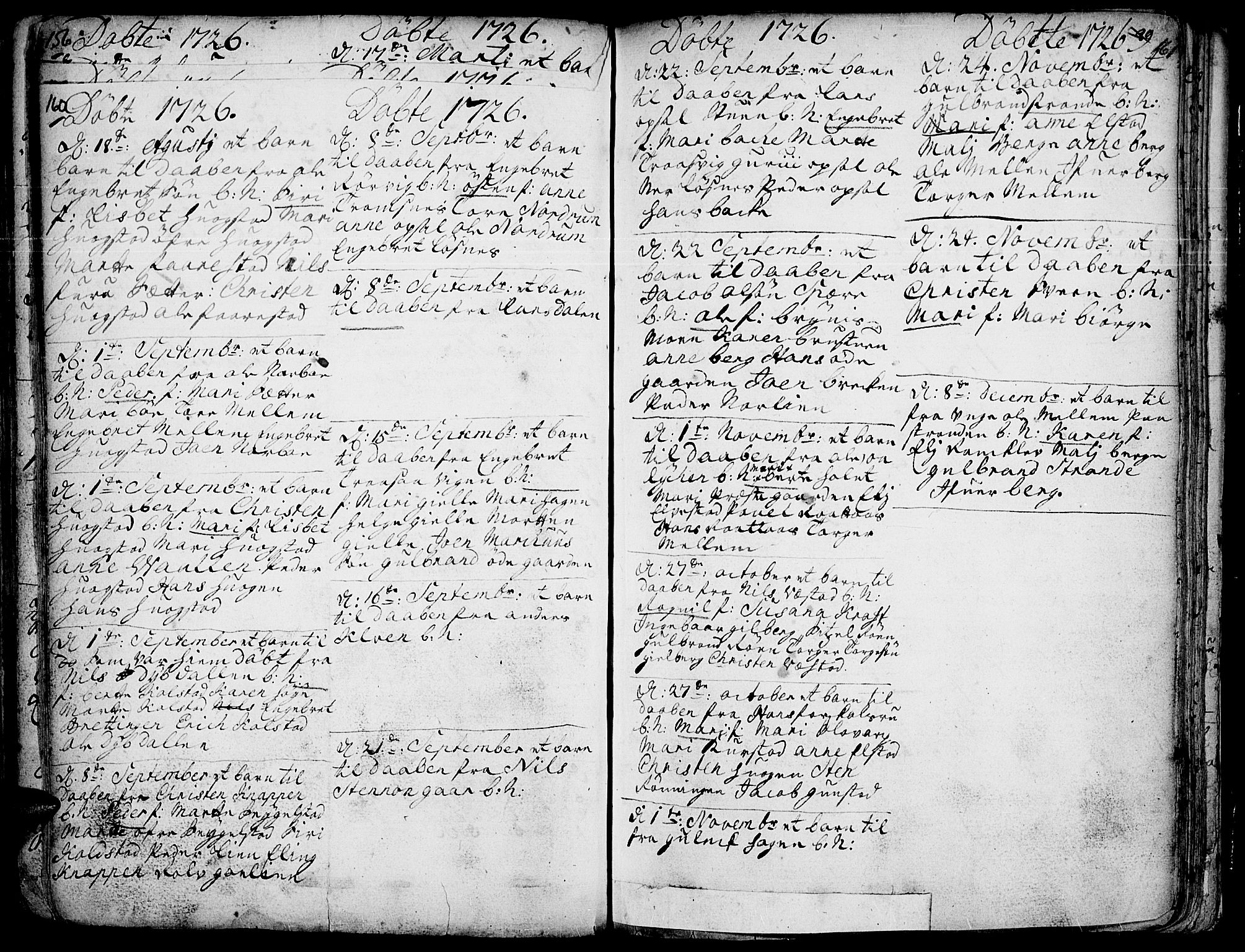 Ringebu prestekontor, SAH/PREST-082/H/Ha/Haa/L0001: Parish register (official) no. 1, 1696-1733, p. 160-161