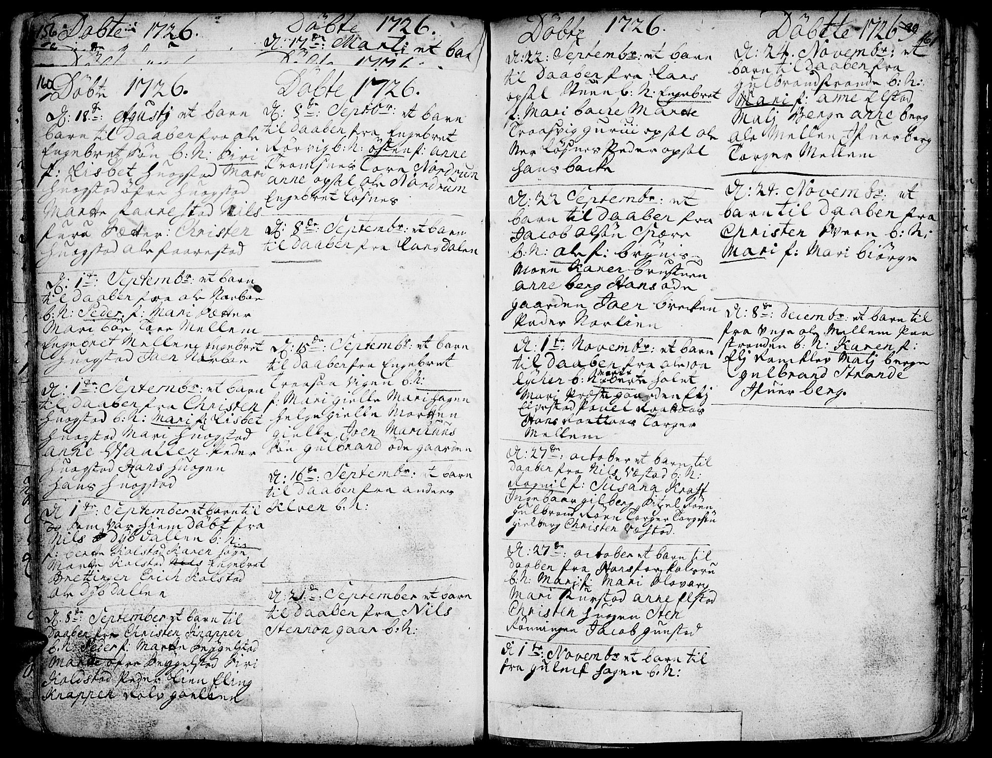 Ringebu prestekontor, AV/SAH-PREST-082/H/Ha/Haa/L0001: Parish register (official) no. 1, 1696-1733, p. 160-161