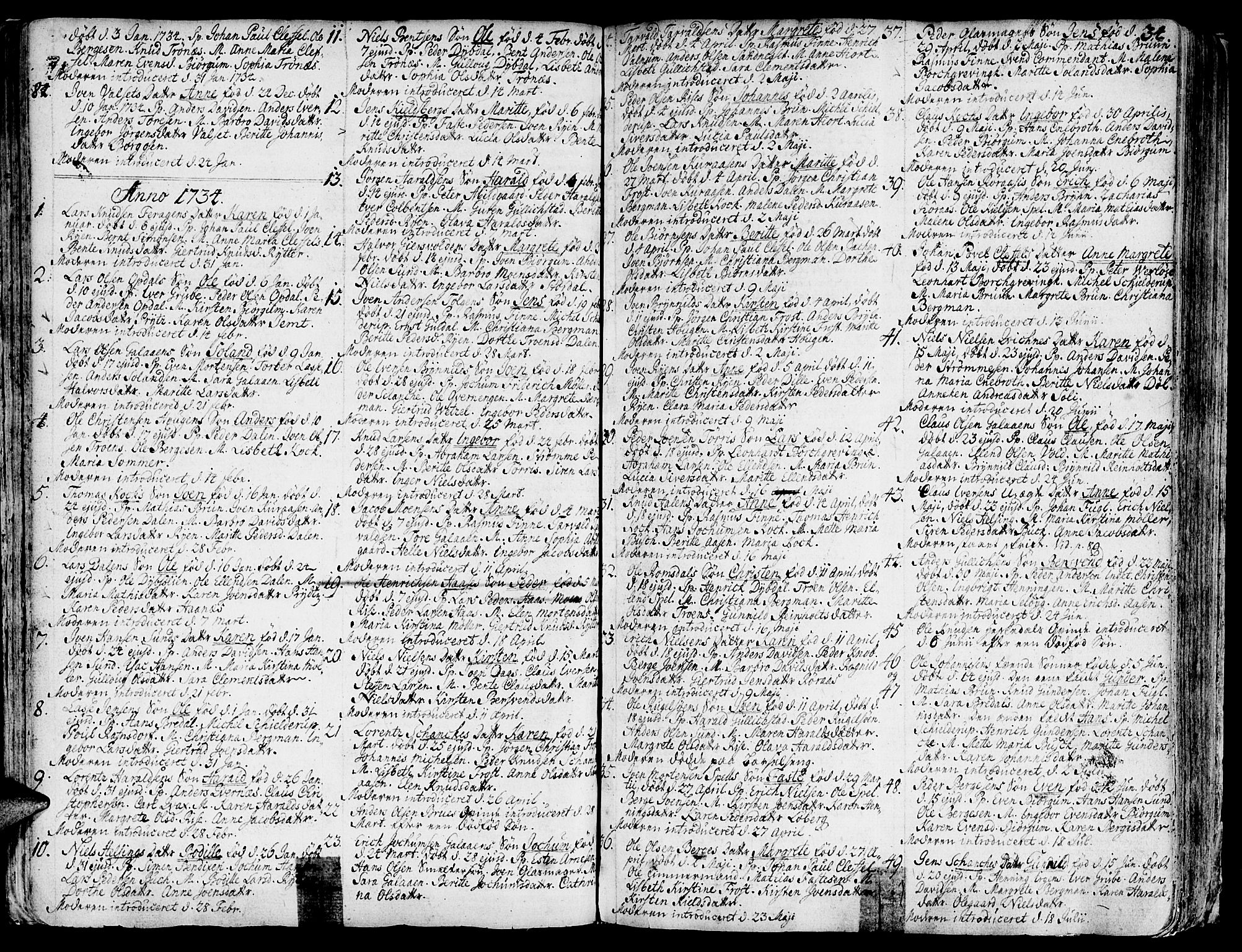 Ministerialprotokoller, klokkerbøker og fødselsregistre - Sør-Trøndelag, SAT/A-1456/681/L0925: Parish register (official) no. 681A03, 1727-1766, p. 34
