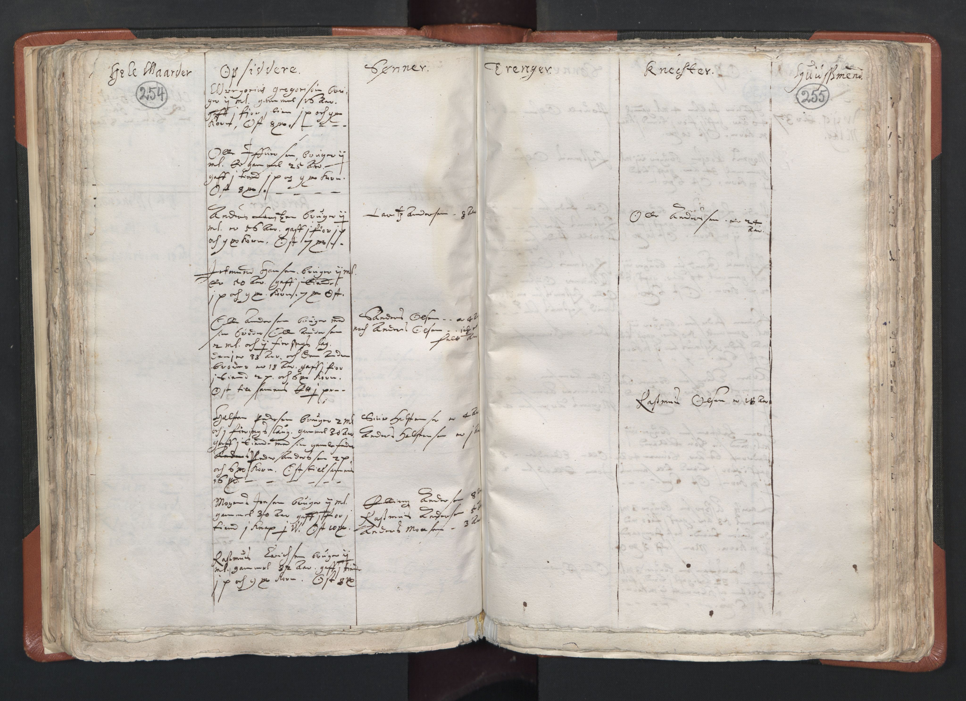 RA, Vicar's Census 1664-1666, no. 26: Sunnmøre deanery, 1664-1666, p. 254-255