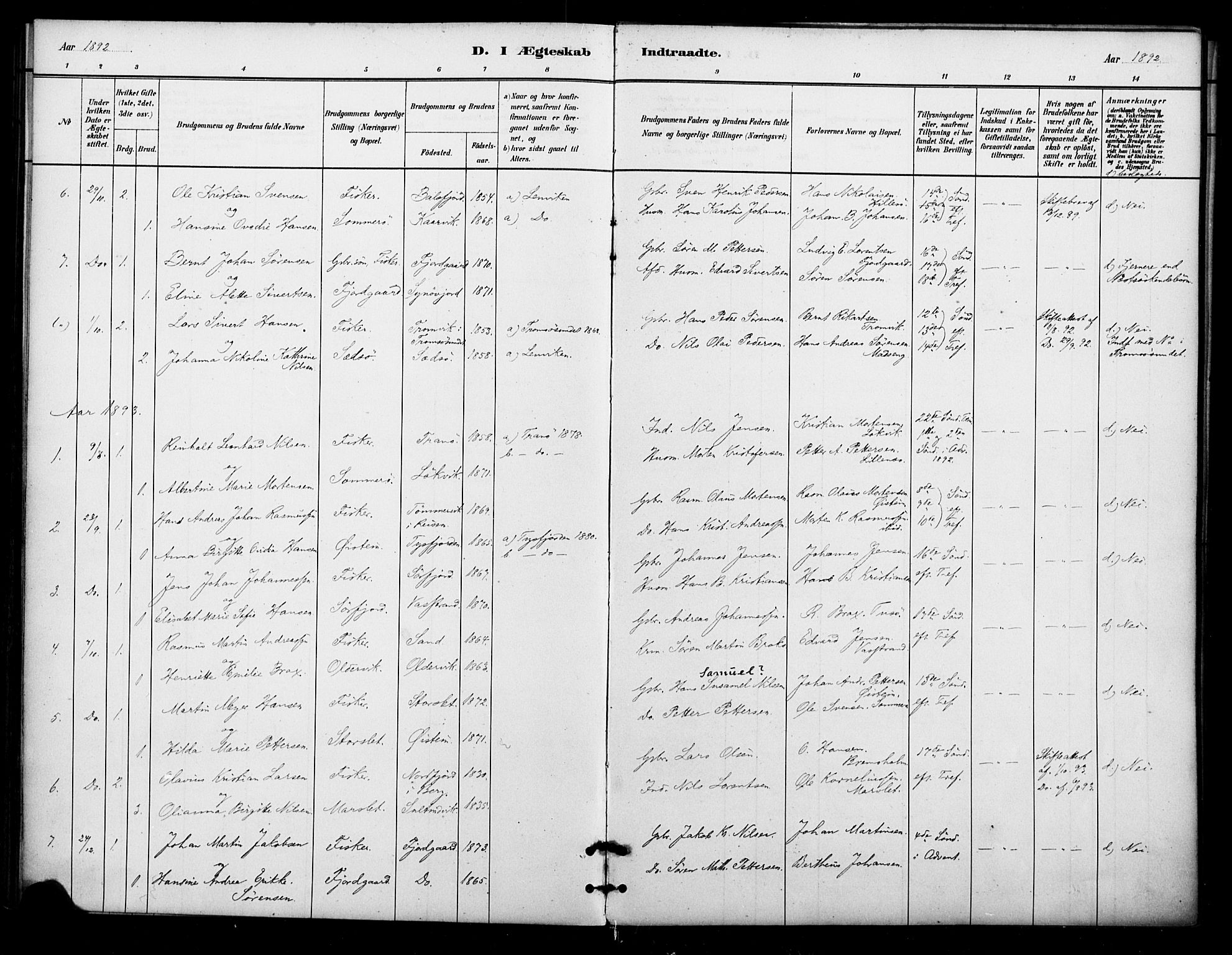 Lenvik sokneprestembete, AV/SATØ-S-1310/H/Ha/Haa/L0012kirke: Parish register (official) no. 12, 1880-1895