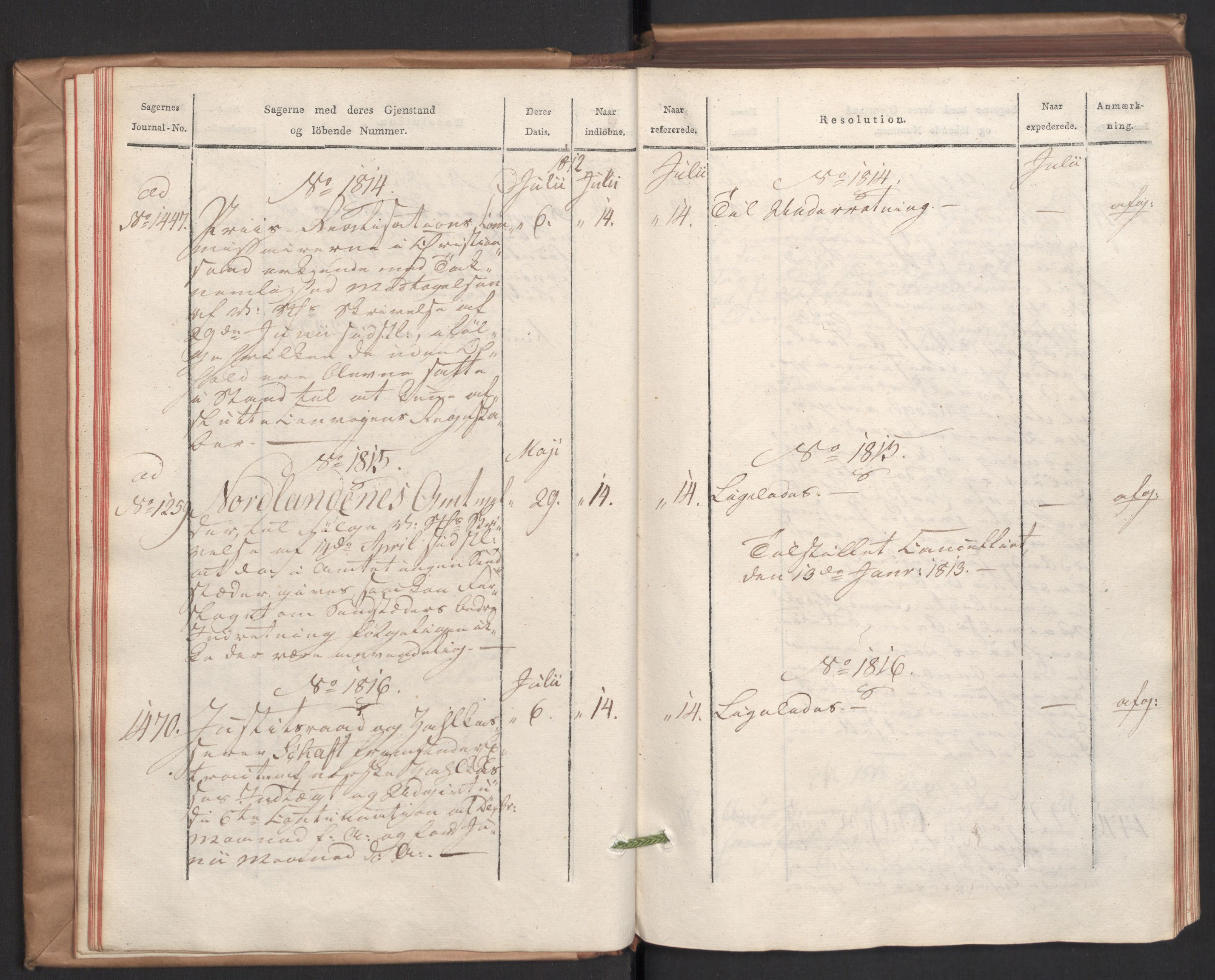 Stattholderembetet 1810-1814, 2. kontor (Kontor B), AV/RA-EA-5432/Ab/L0004: Referatprotokoll,  j.nr. 1449-1801,  l.nr. 1781-2289, 1812, p. 21