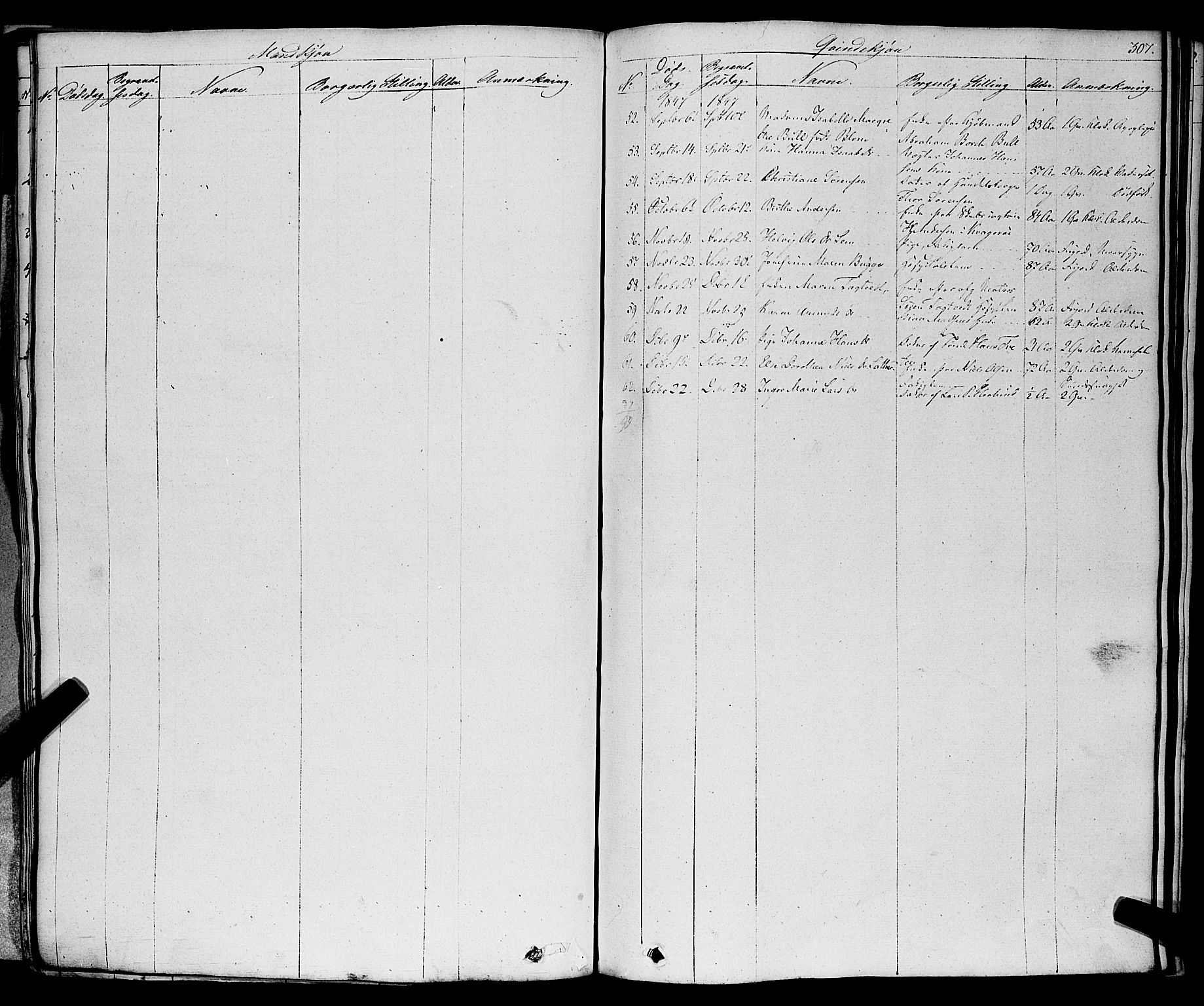 Larvik kirkebøker, SAKO/A-352/F/Fa/L0002: Parish register (official) no. I 2, 1825-1847, p. 307