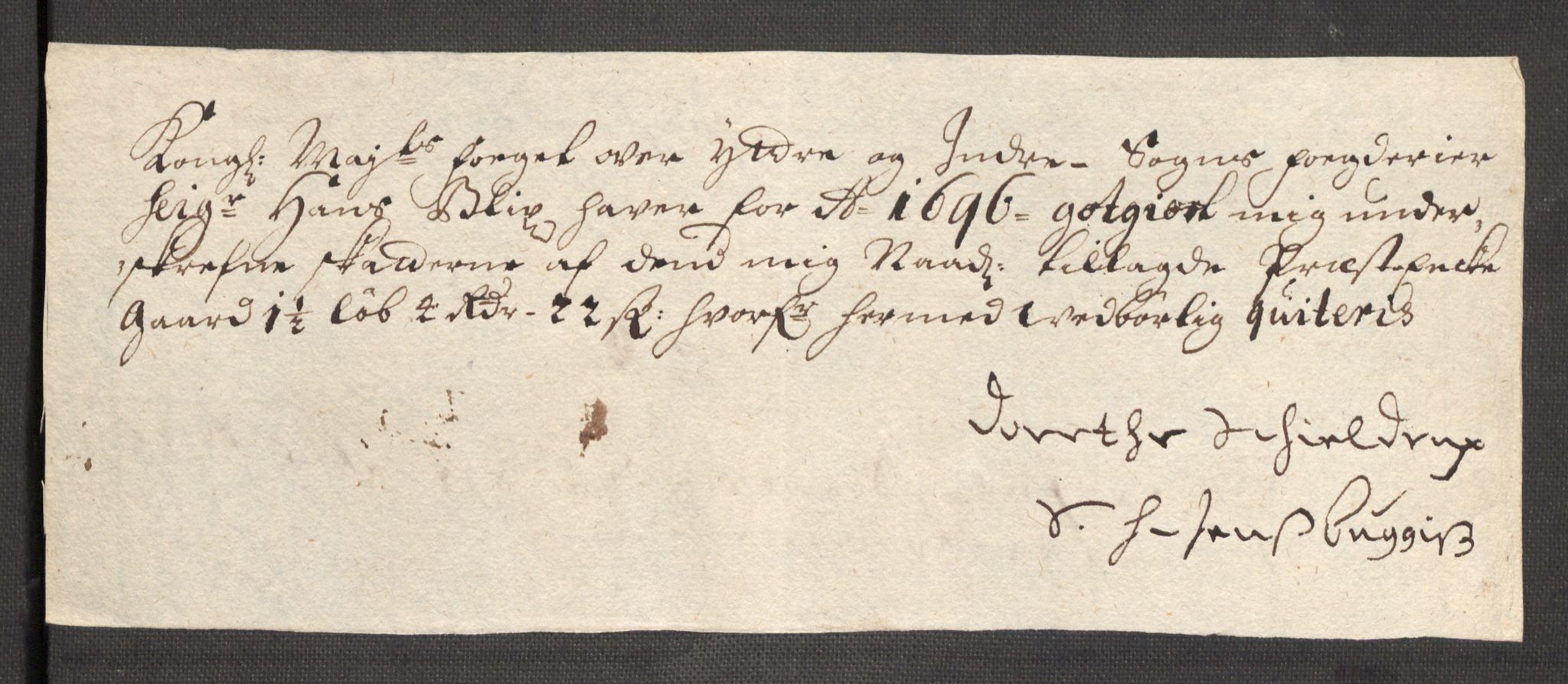 Rentekammeret inntil 1814, Reviderte regnskaper, Fogderegnskap, AV/RA-EA-4092/R52/L3309: Fogderegnskap Sogn, 1696-1697, p. 207