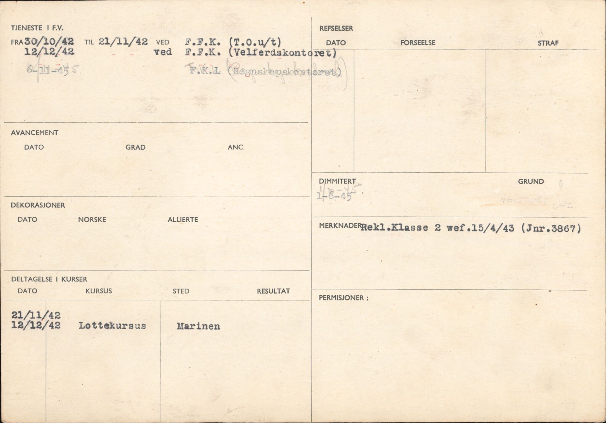 Forsvaret, Forsvarets overkommando/Luftforsvarsstaben, AV/RA-RAFA-4079/P/Pa/L0028: Personellpapirer, 1911, p. 101