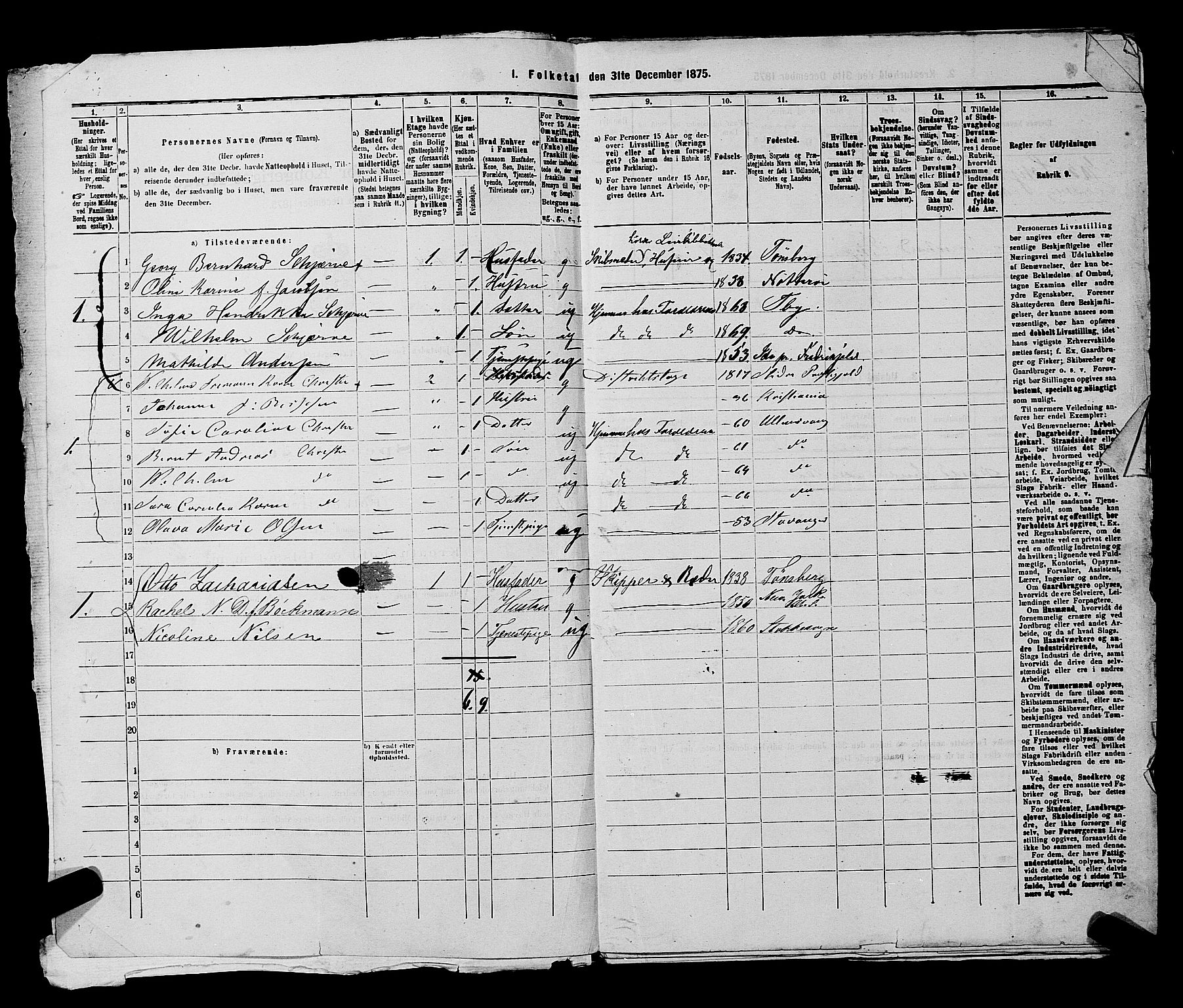 SAKO, 1875 census for 0705P Tønsberg, 1875, p. 26