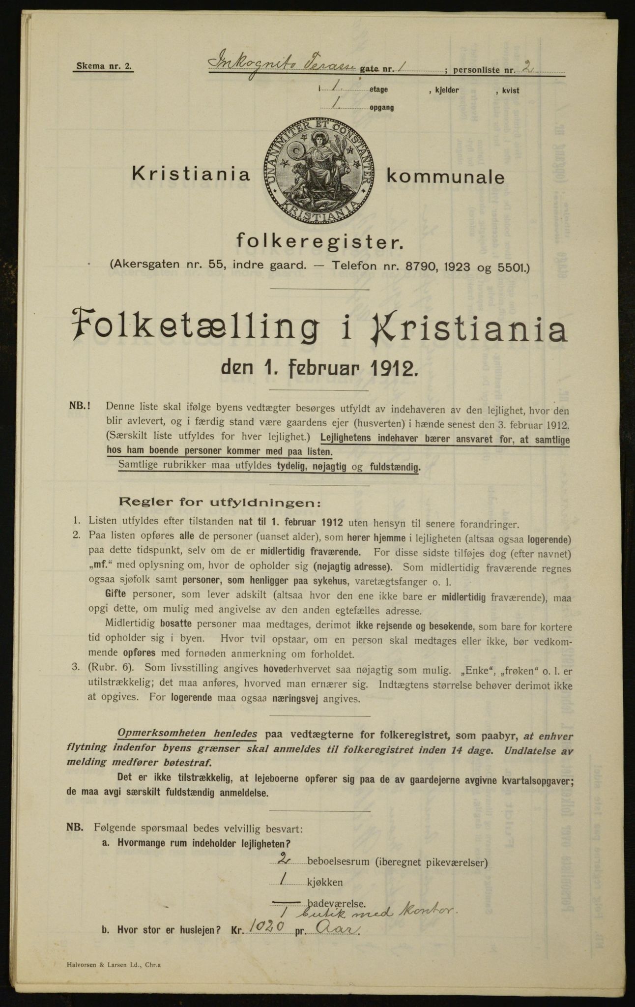 OBA, Municipal Census 1912 for Kristiania, 1912, p. 44723