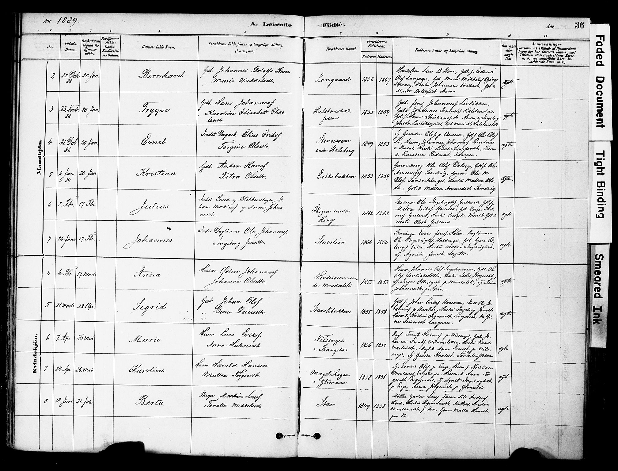 Øyer prestekontor, AV/SAH-PREST-084/H/Ha/Haa/L0009: Parish register (official) no. 9, 1878-1893, p. 36