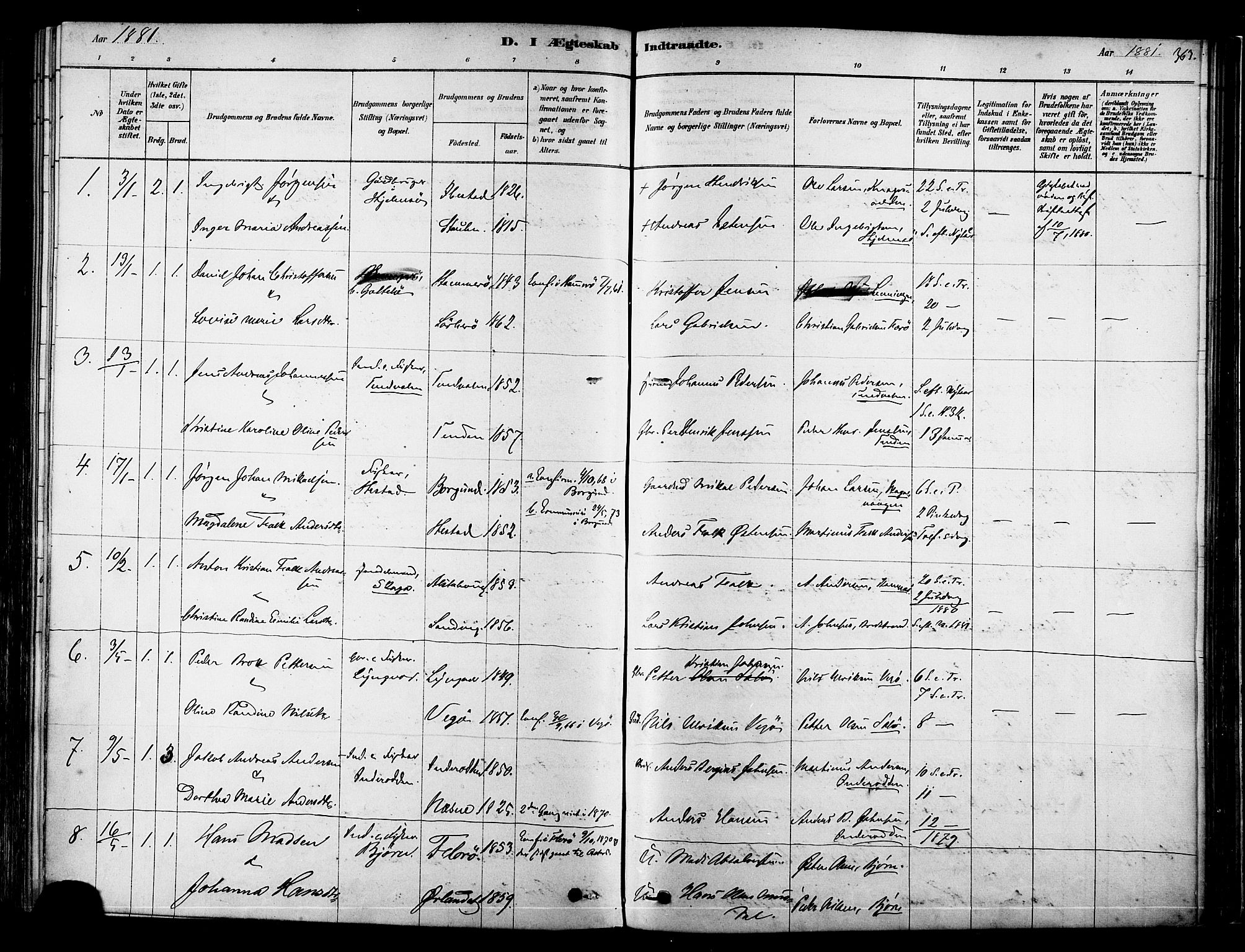 Ministerialprotokoller, klokkerbøker og fødselsregistre - Nordland, SAT/A-1459/834/L0507: Parish register (official) no. 834A05, 1878-1892, p. 363
