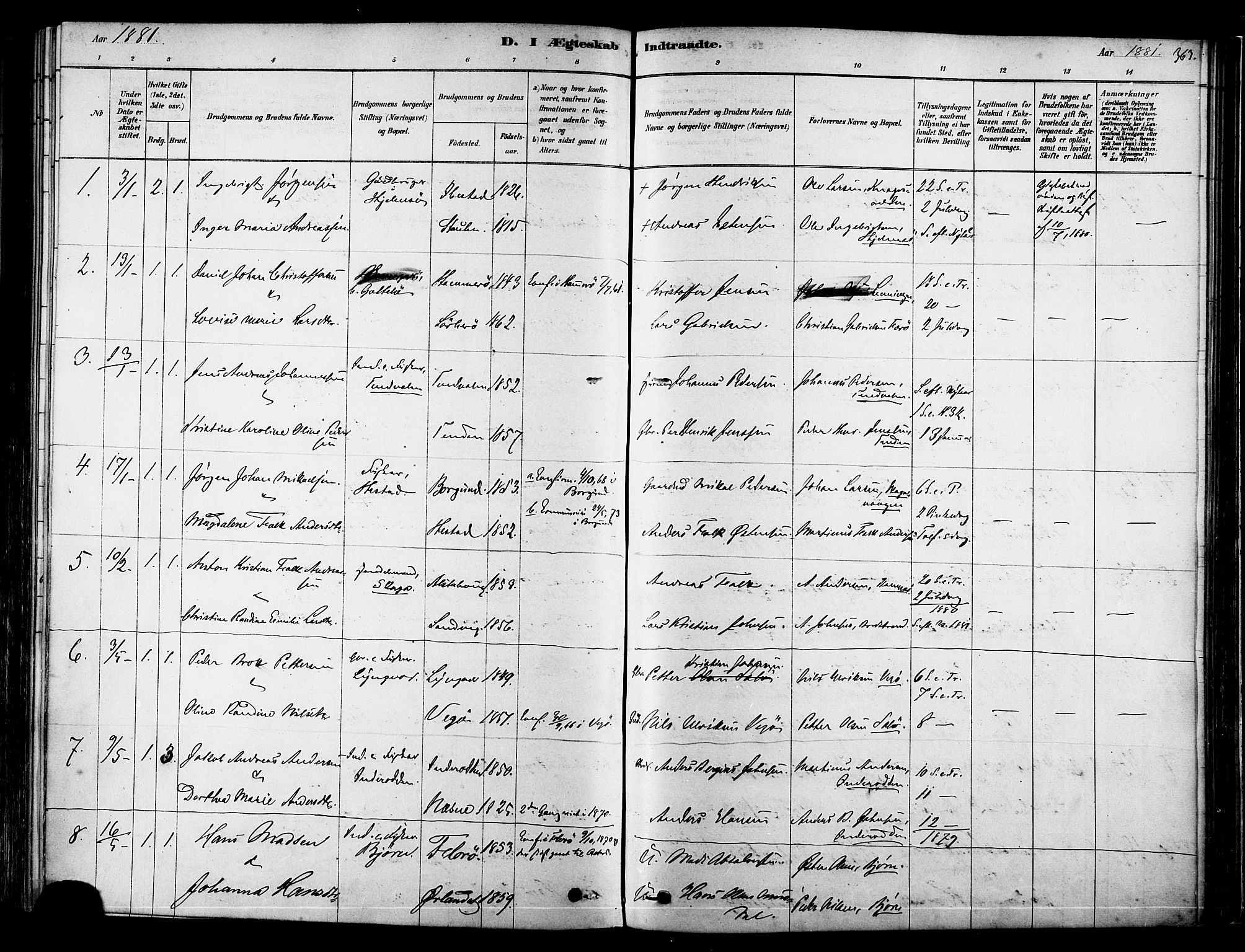 Ministerialprotokoller, klokkerbøker og fødselsregistre - Nordland, AV/SAT-A-1459/834/L0507: Parish register (official) no. 834A05, 1878-1892, p. 363