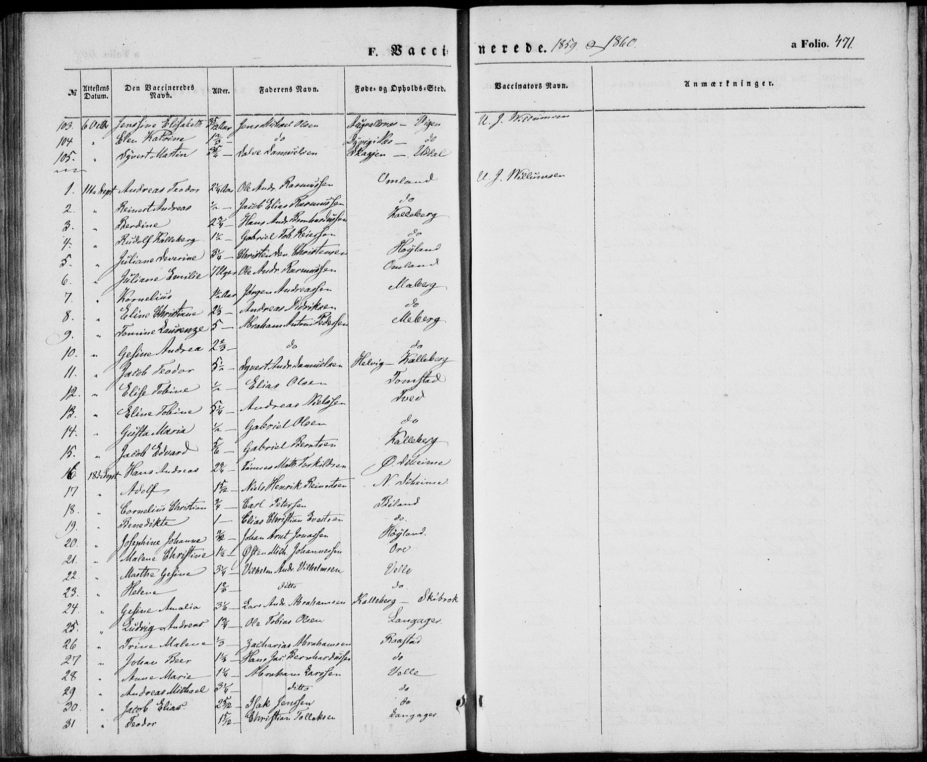 Lista sokneprestkontor, AV/SAK-1111-0027/F/Fb/L0002: Parish register (copy) no. B 2, 1847-1862, p. 471