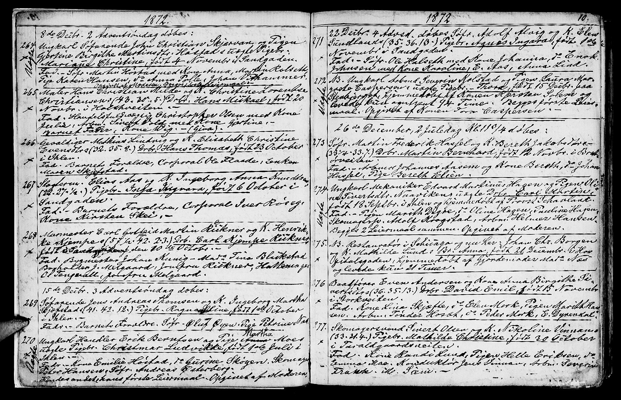 Ministerialprotokoller, klokkerbøker og fødselsregistre - Sør-Trøndelag, SAT/A-1456/602/L0142: Parish register (copy) no. 602C10, 1872-1894, p. 10