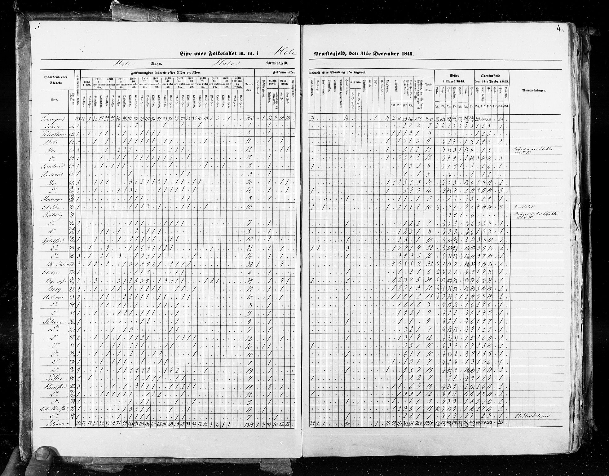 RA, Census 1845, vol. 4: Buskerud amt og Jarlsberg og Larvik amt, 1845, p. 4