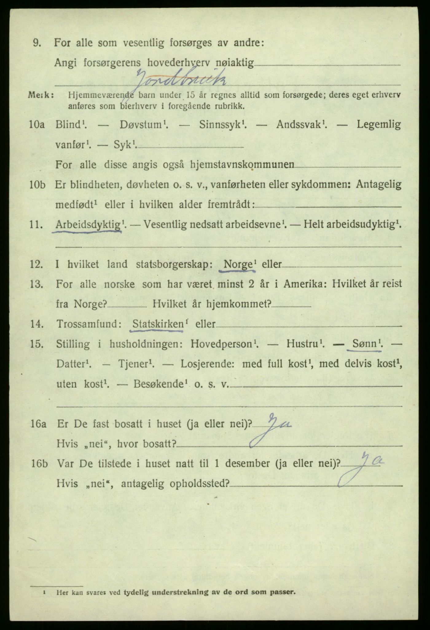 SAB, 1920 census for Leikanger, 1920, p. 3817