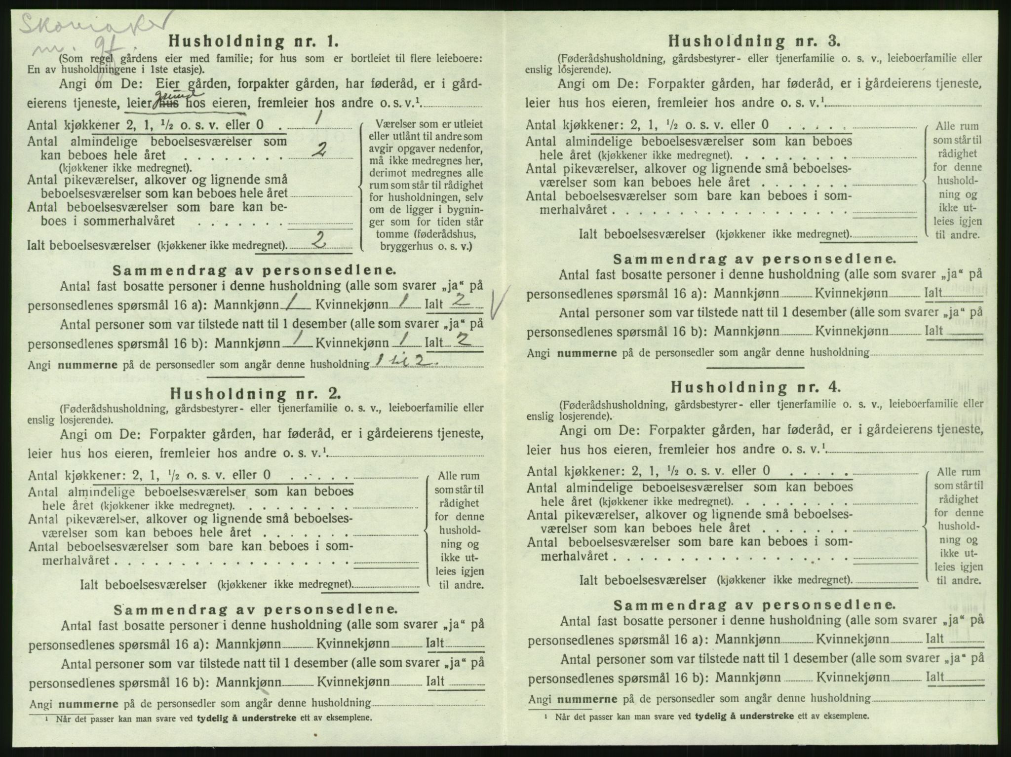 SAT, 1920 census for Korgen, 1920, p. 179