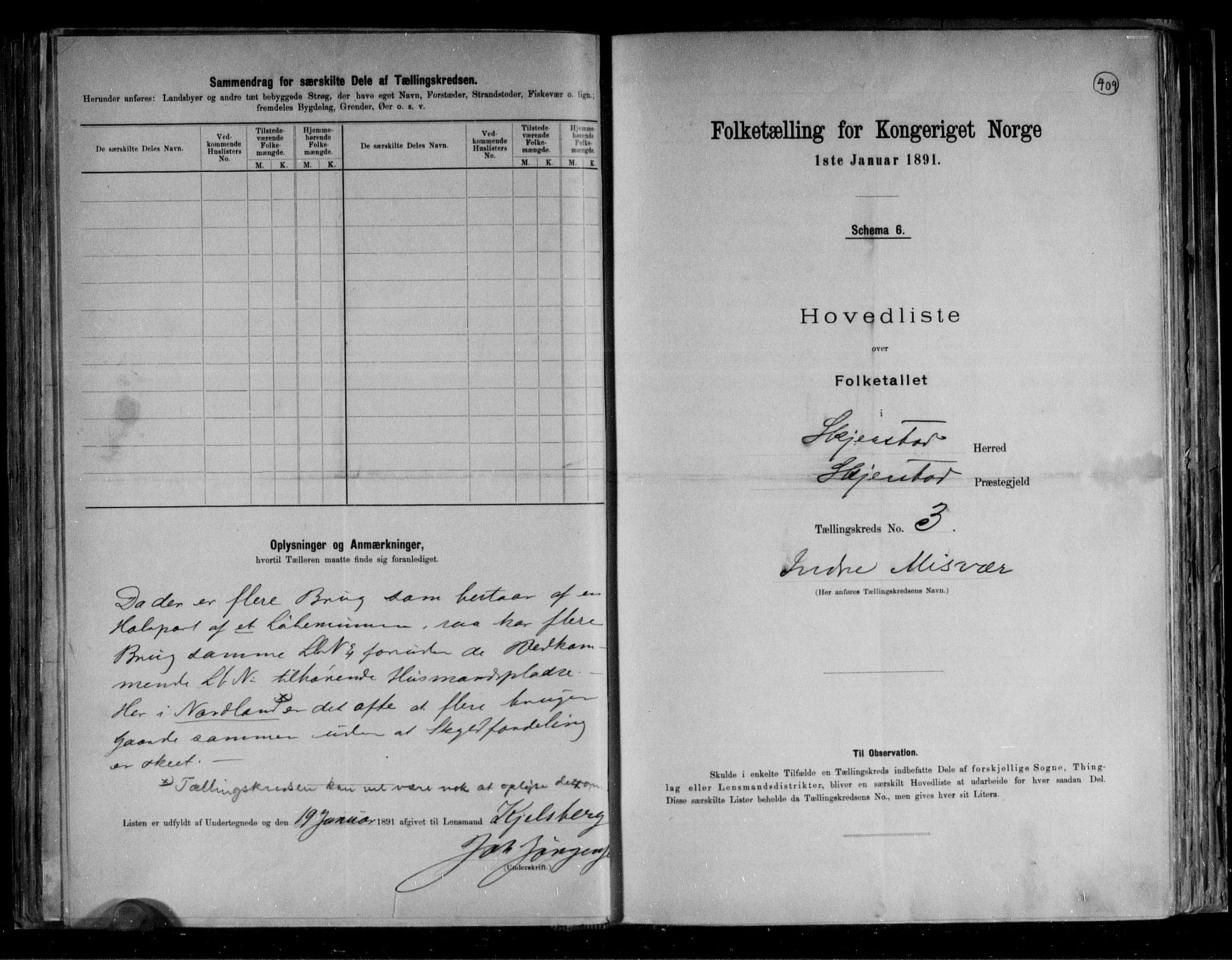 RA, 1891 census for 1842 Skjerstad, 1891, p. 9