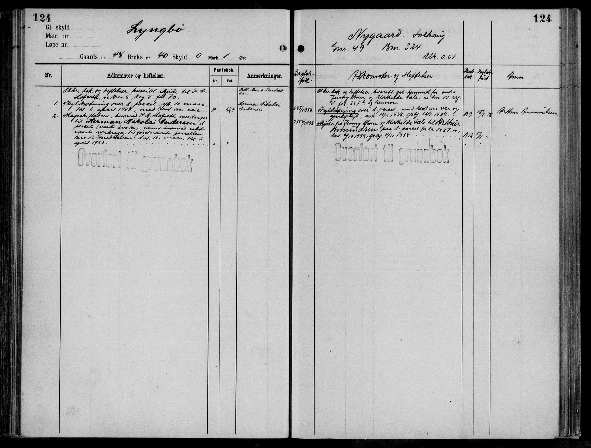 Midhordland sorenskriveri, AV/SAB-A-3001/1/G/Ga/Gab/L0111: Mortgage register no. II.A.b.111, p. 124