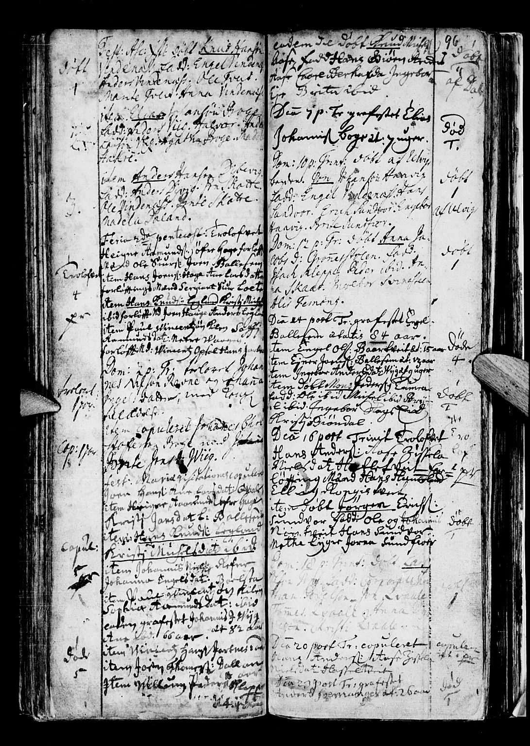 Os sokneprestembete, SAB/A-99929: Parish register (official) no. A 5, 1669-1760, p. 96