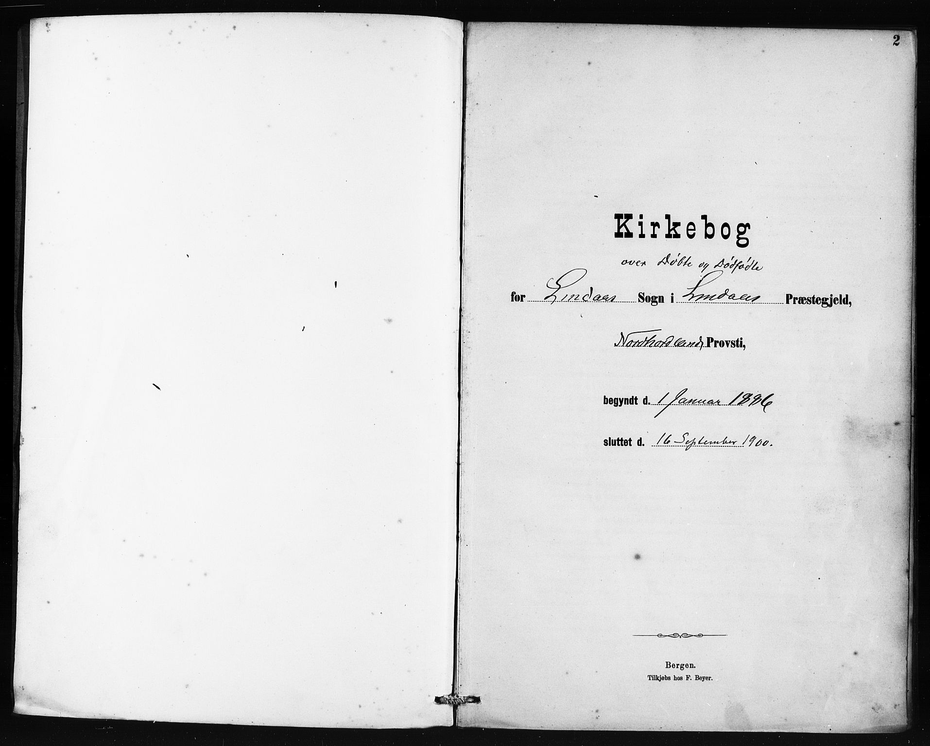 Lindås Sokneprestembete, SAB/A-76701/H/Haa: Parish register (official) no. B 1, 1886-1900, p. 2