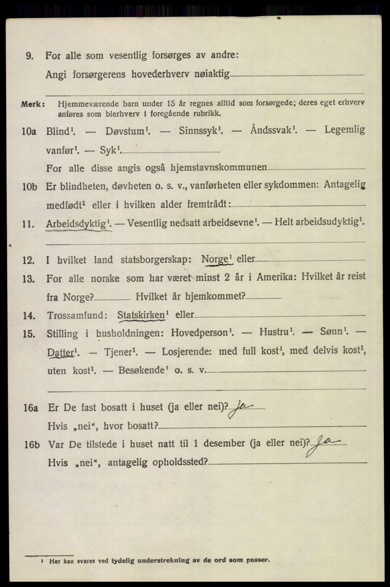 SAH, 1920 census for Tolga, 1920, p. 7382