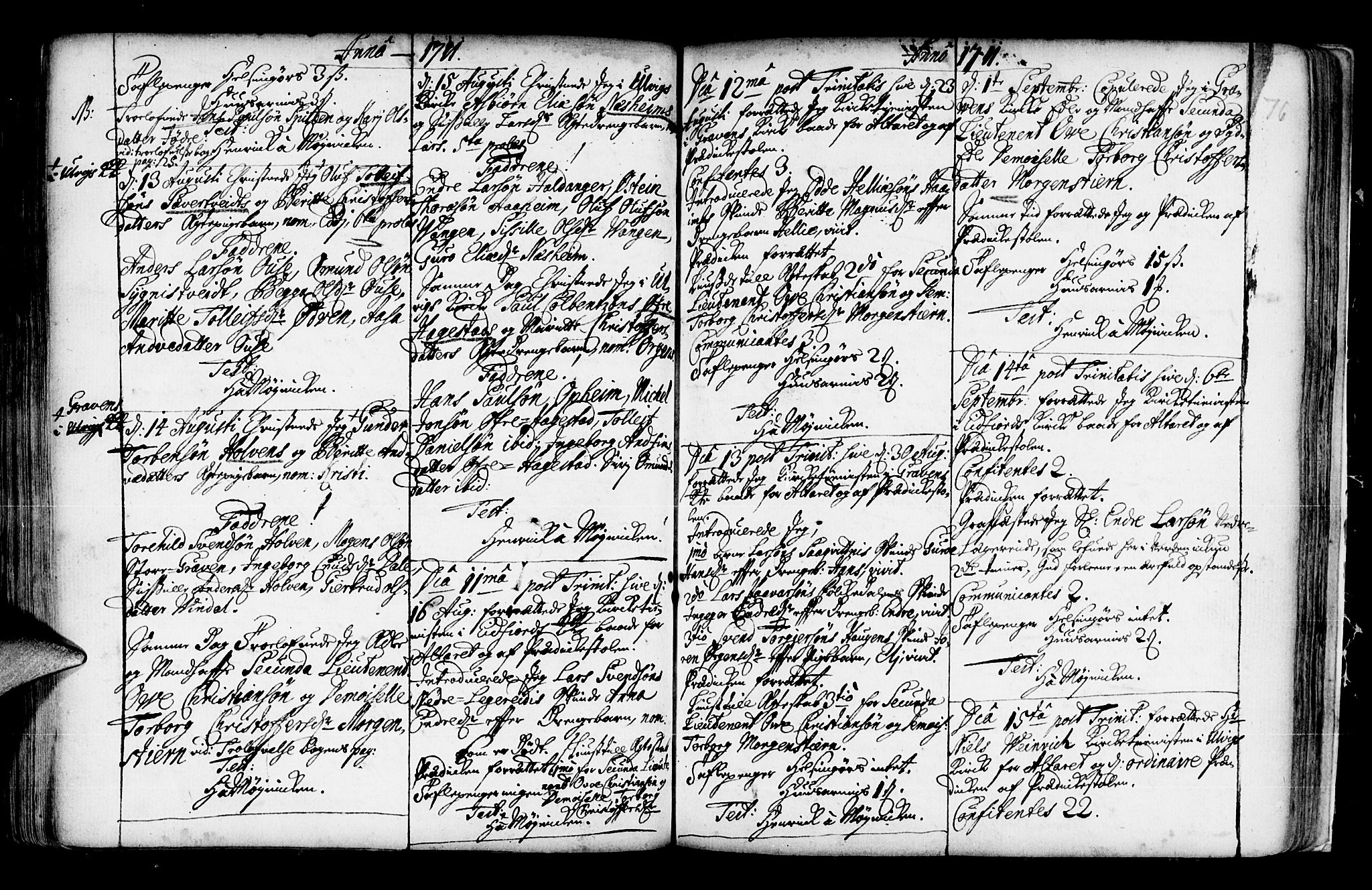 Ulvik sokneprestembete, SAB/A-78801/H/Haa: Parish register (official) no.  A 3, 1706-1715, p. 76