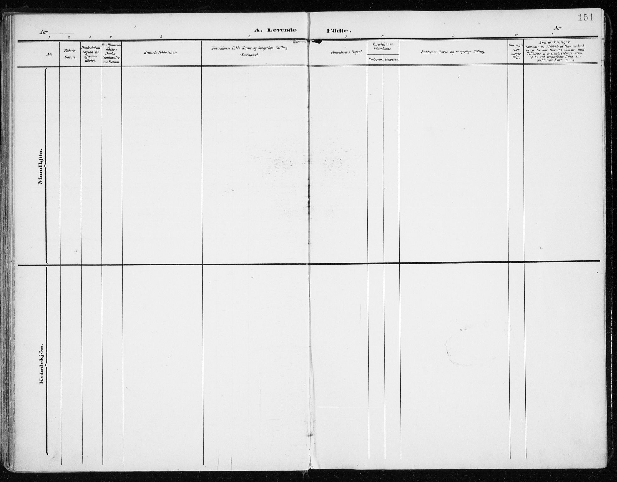 Lyngen sokneprestembete, SATØ/S-1289/H/He/Hea/L0011kirke: Parish register (official) no. 11, 1903-1913, p. 151