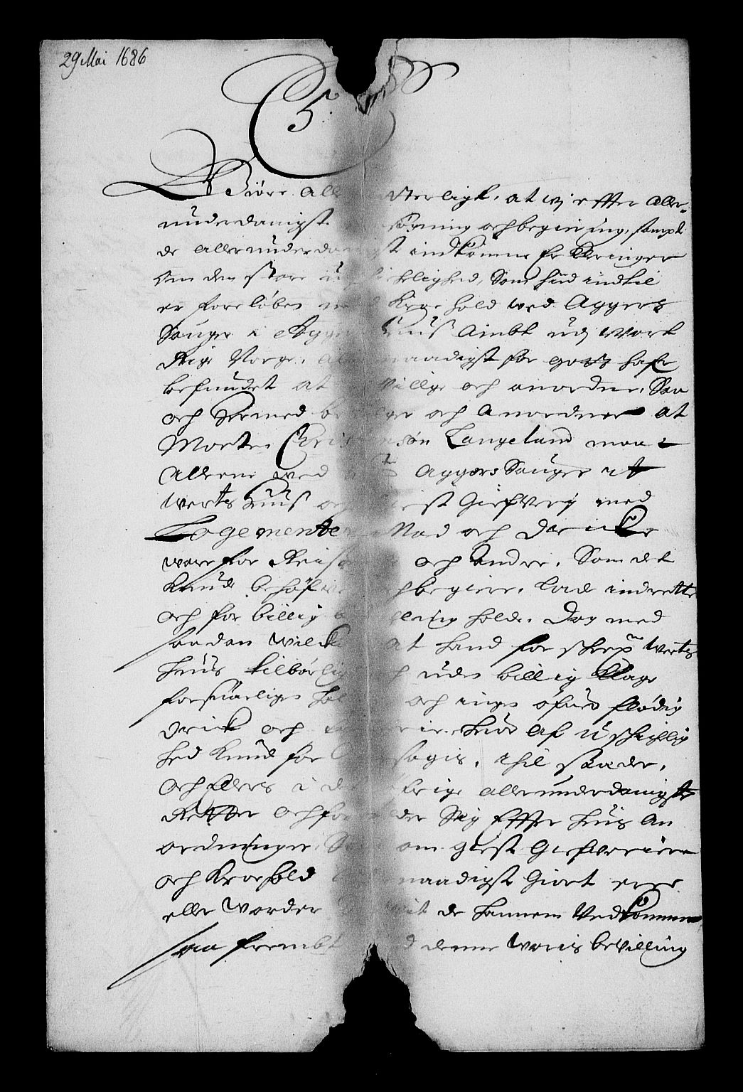 Stattholderembetet 1572-1771, RA/EA-2870/Af/L0001: Avskrifter av vedlegg til originale supplikker, nummerert i samsvar med supplikkbøkene, 1683-1687, p. 225