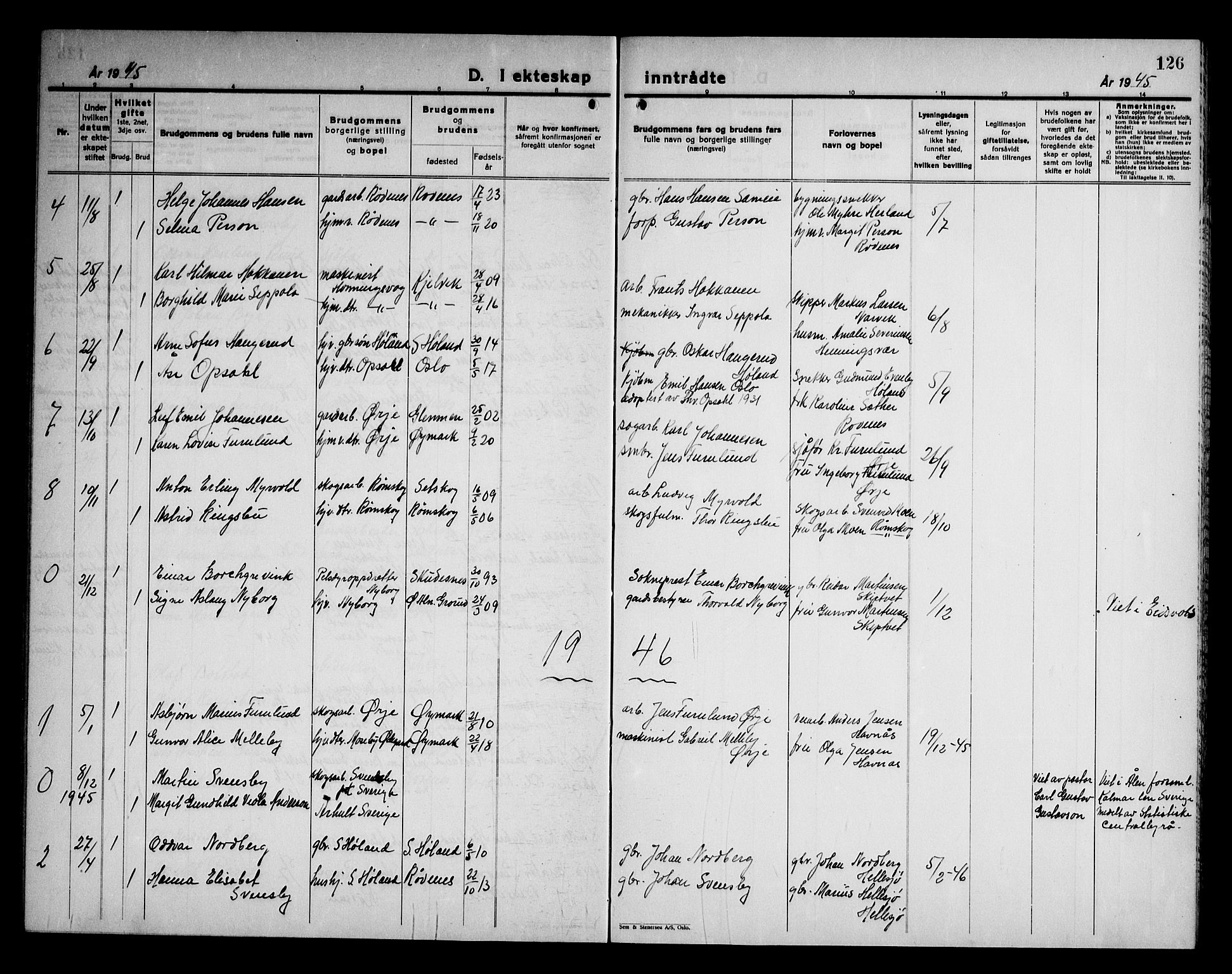 Rødenes prestekontor Kirkebøker, AV/SAO-A-2005/G/Ga/L0004: Parish register (copy) no. I 4, 1927-1946, p. 126