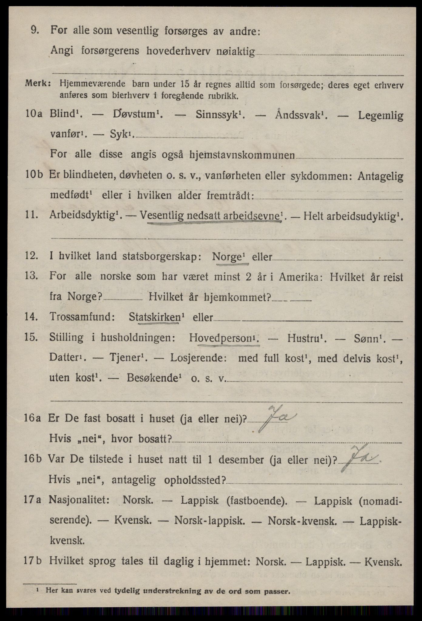 SAT, 1920 census for Budal, 1920, p. 1067