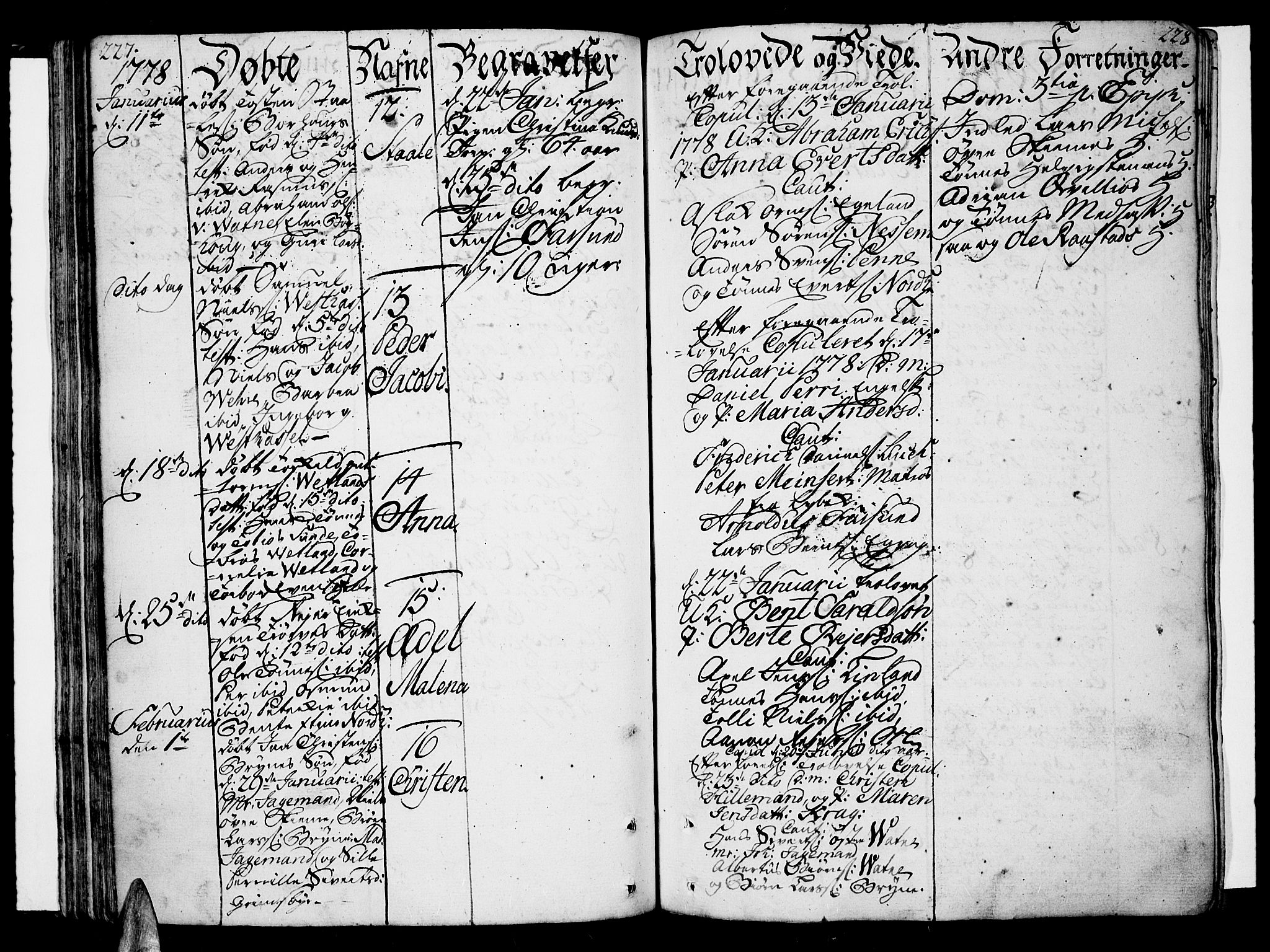 Lista sokneprestkontor, AV/SAK-1111-0027/F/Fa/L0004: Parish register (official) no. A 4, 1768-1794, p. 227-228