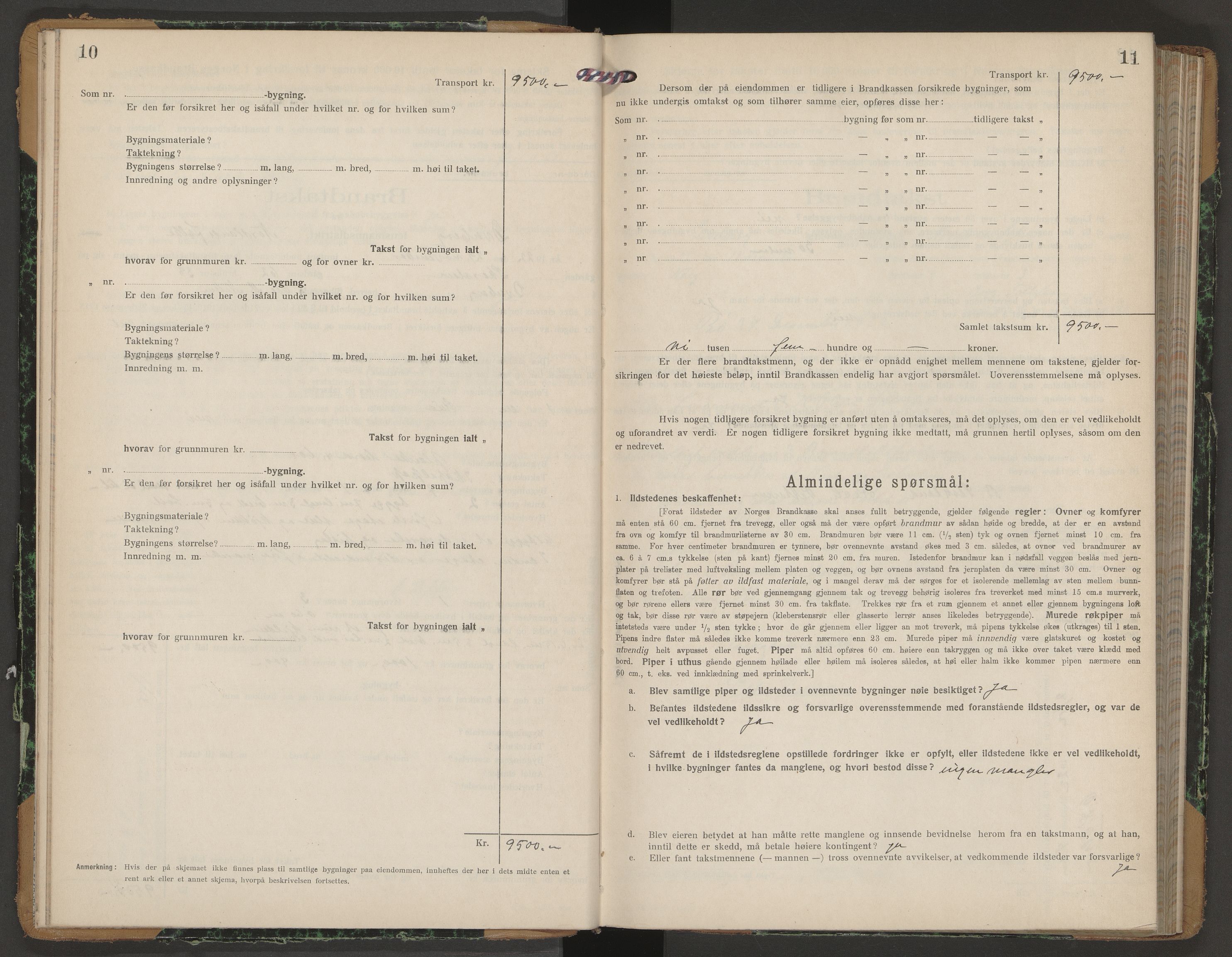 Andøy lensmannskontor, AV/SAT-A-1187/1/O/Oa/L0006: Branntakstprotokoll, 1922-1929