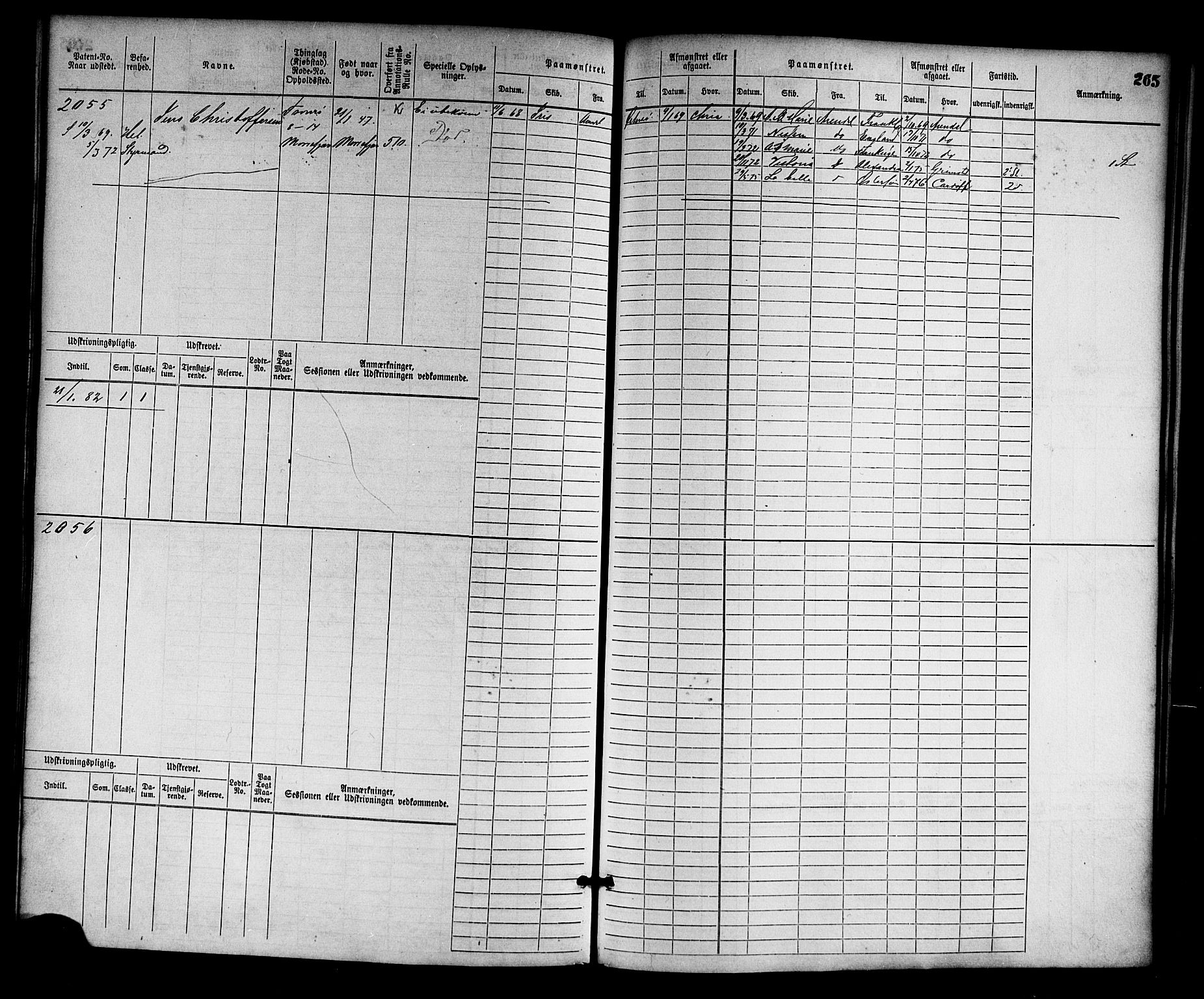 Arendal mønstringskrets, AV/SAK-2031-0012/F/Fb/L0012: Hovedrulle nr 1529-2290, S-10, 1868-1885, p. 275