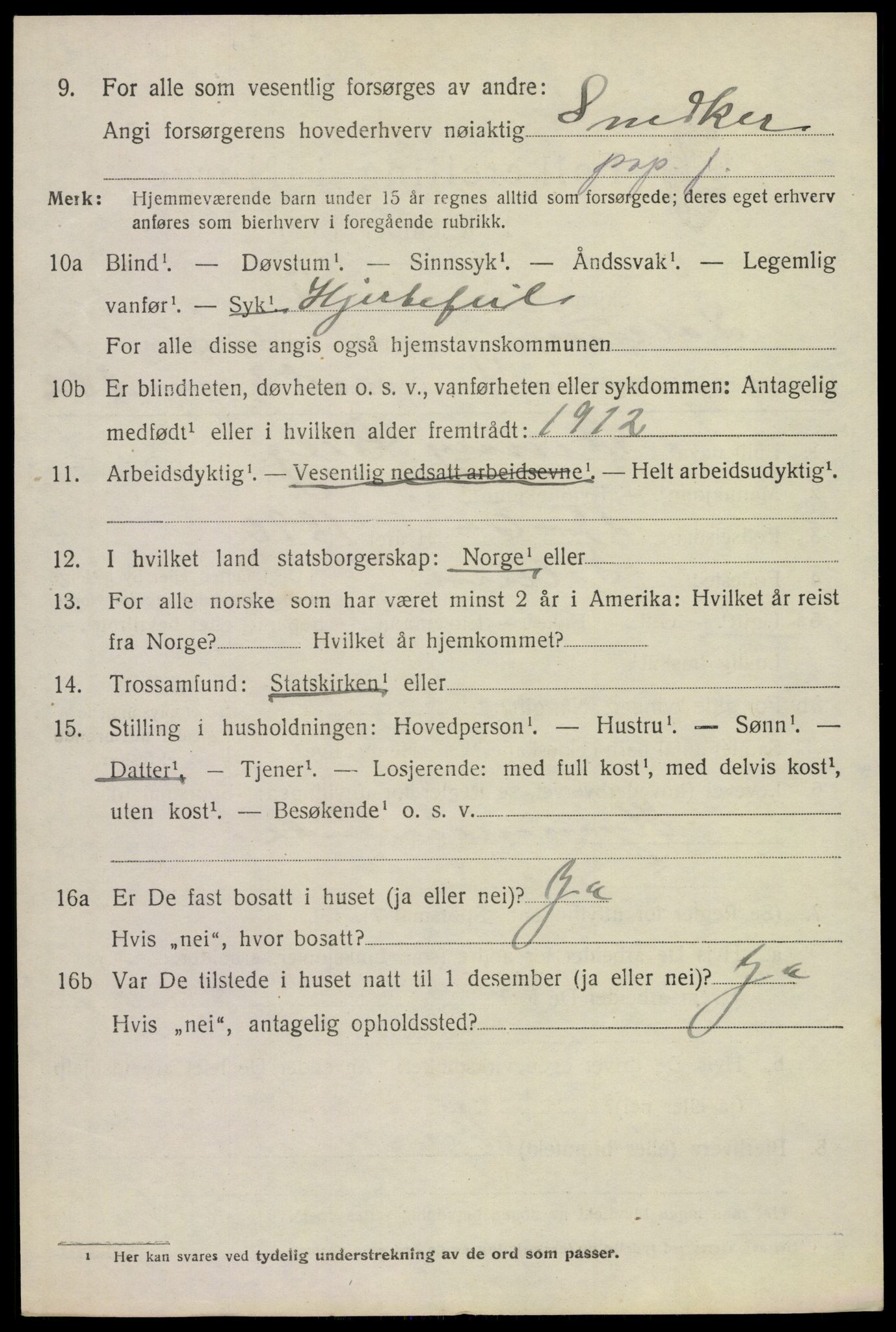 SAKO, 1920 census for Solum, 1920, p. 4089