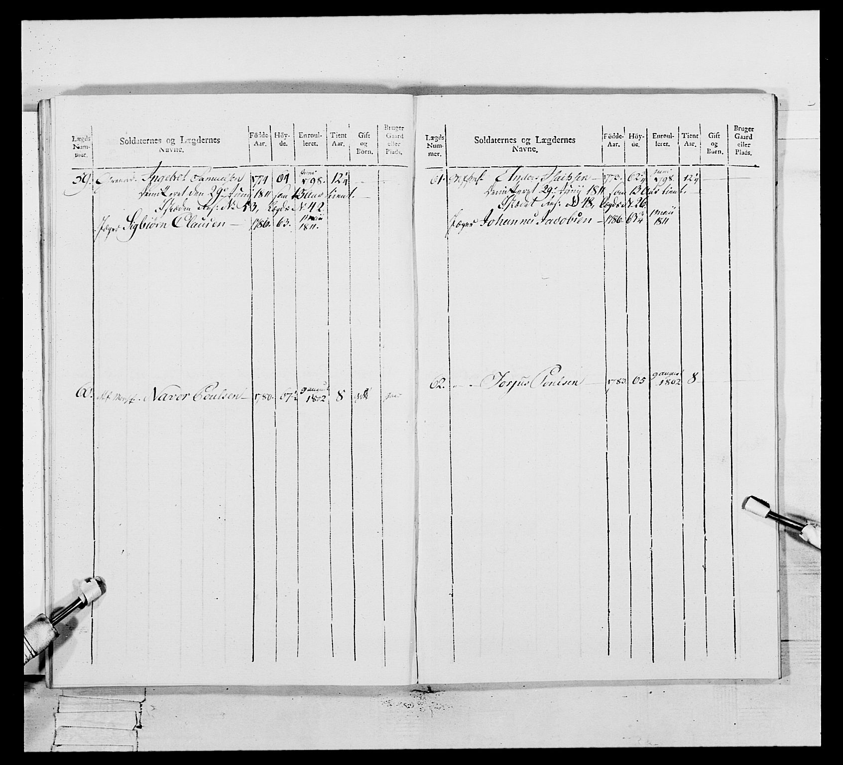 Generalitets- og kommissariatskollegiet, Det kongelige norske kommissariatskollegium, AV/RA-EA-5420/E/Eh/L0111: Vesterlenske nasjonale infanteriregiment, 1810, p. 365