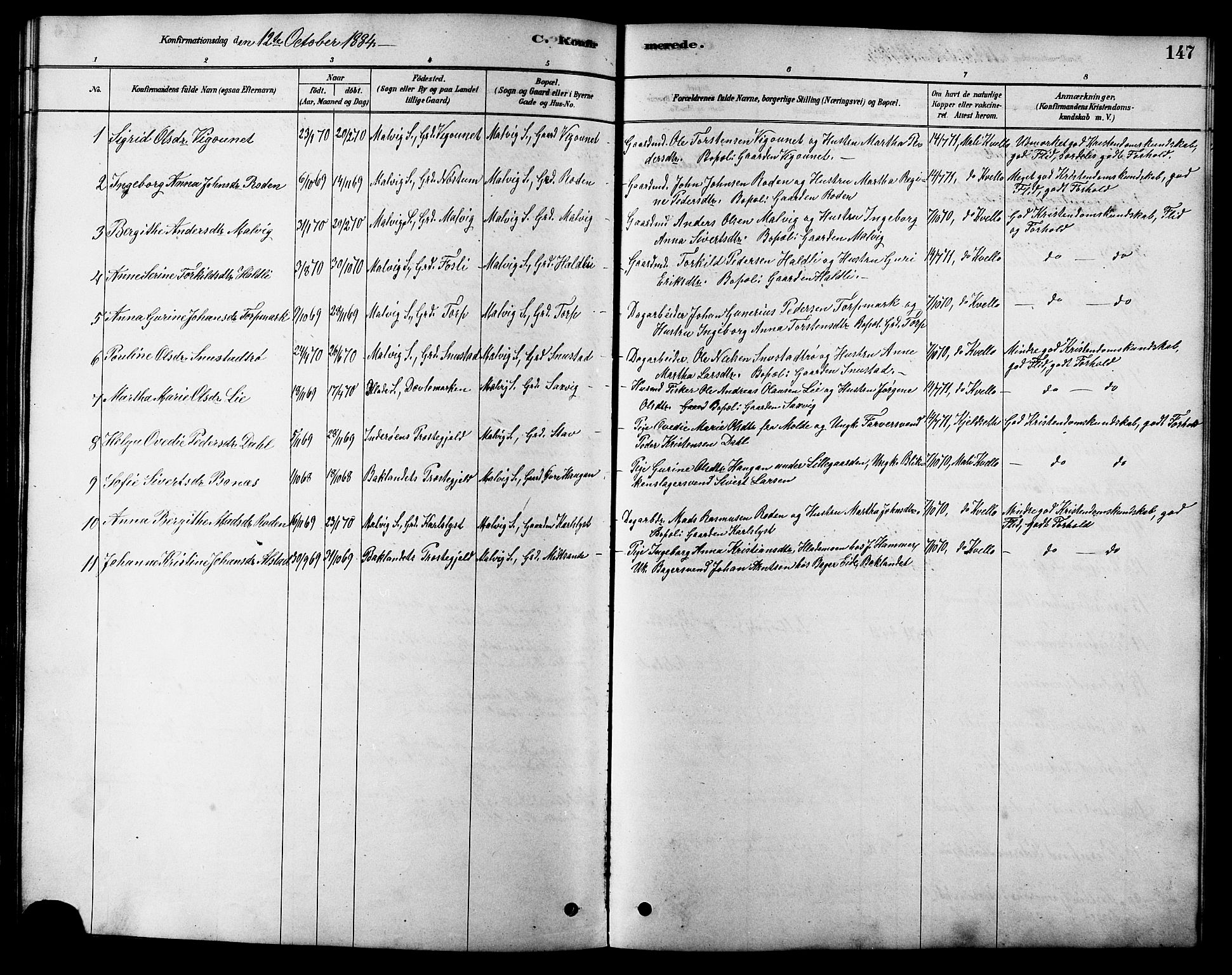 Ministerialprotokoller, klokkerbøker og fødselsregistre - Sør-Trøndelag, SAT/A-1456/616/L0423: Parish register (copy) no. 616C06, 1878-1903, p. 147