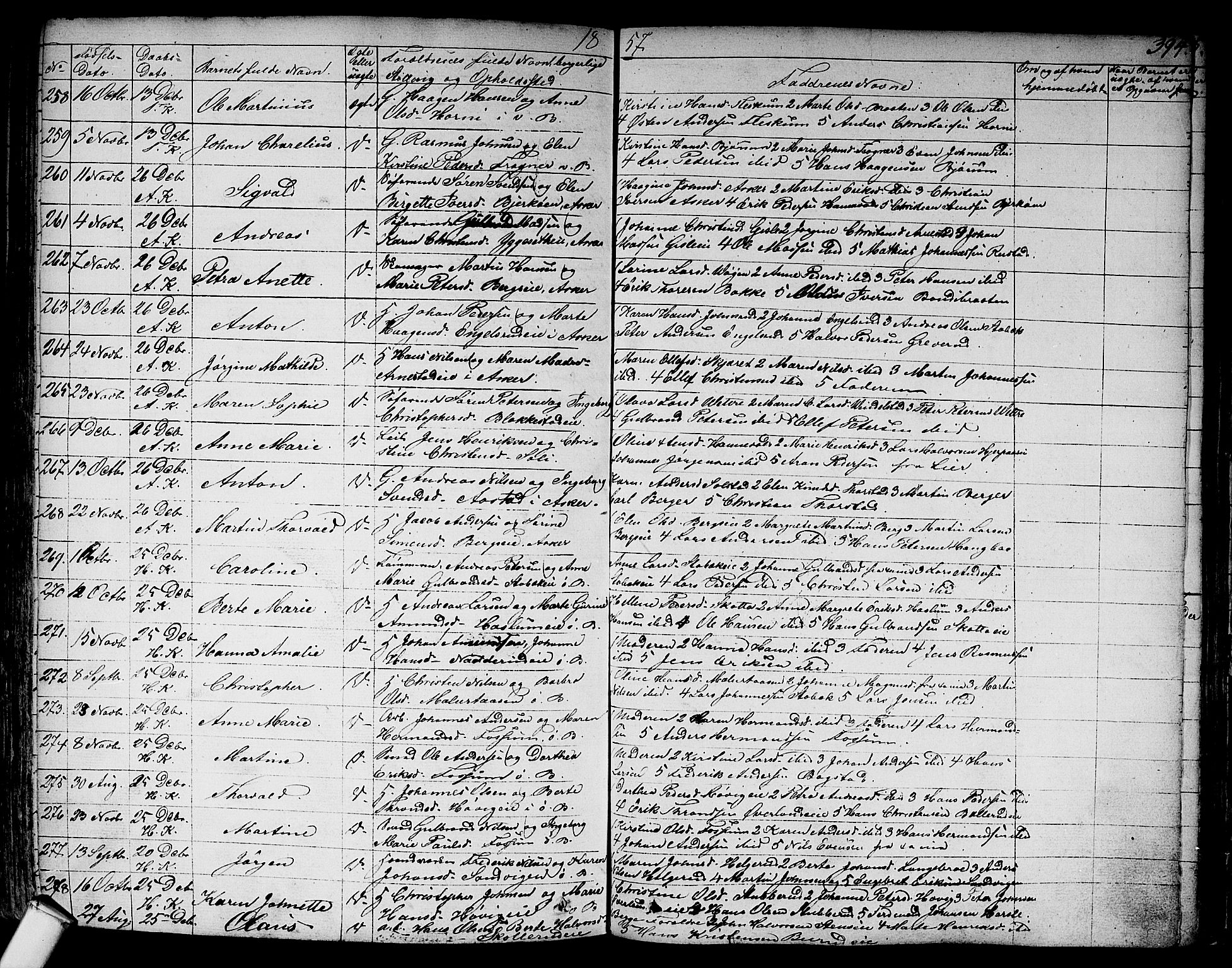 Asker prestekontor Kirkebøker, AV/SAO-A-10256a/F/Fa/L0007: Parish register (official) no. I 7, 1825-1864, p. 394