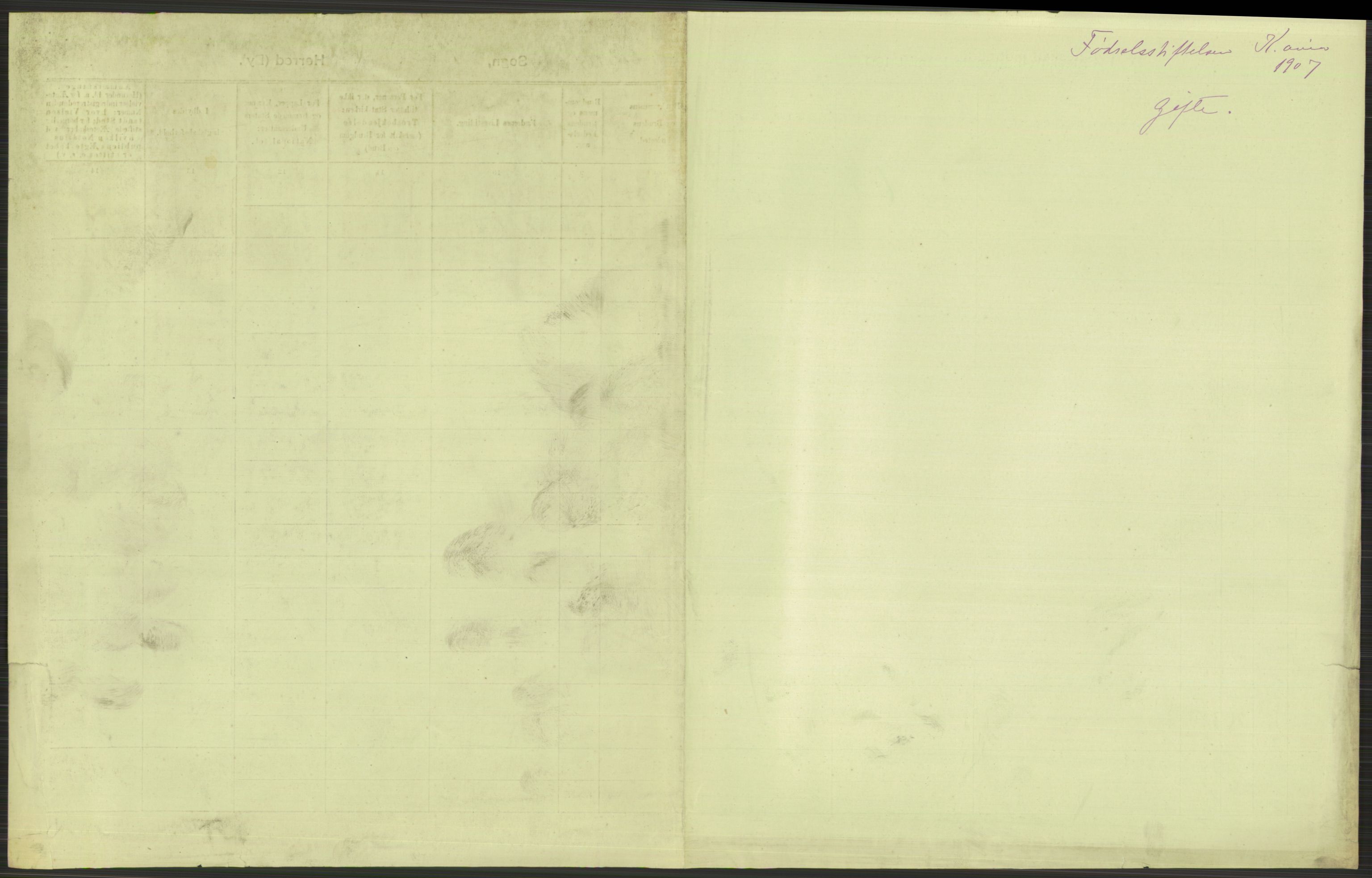 Statistisk sentralbyrå, Sosiodemografiske emner, Befolkning, AV/RA-S-2228/D/Df/Dfa/Dfae/L0008: Kristiania: Gifte, 1907, p. 573