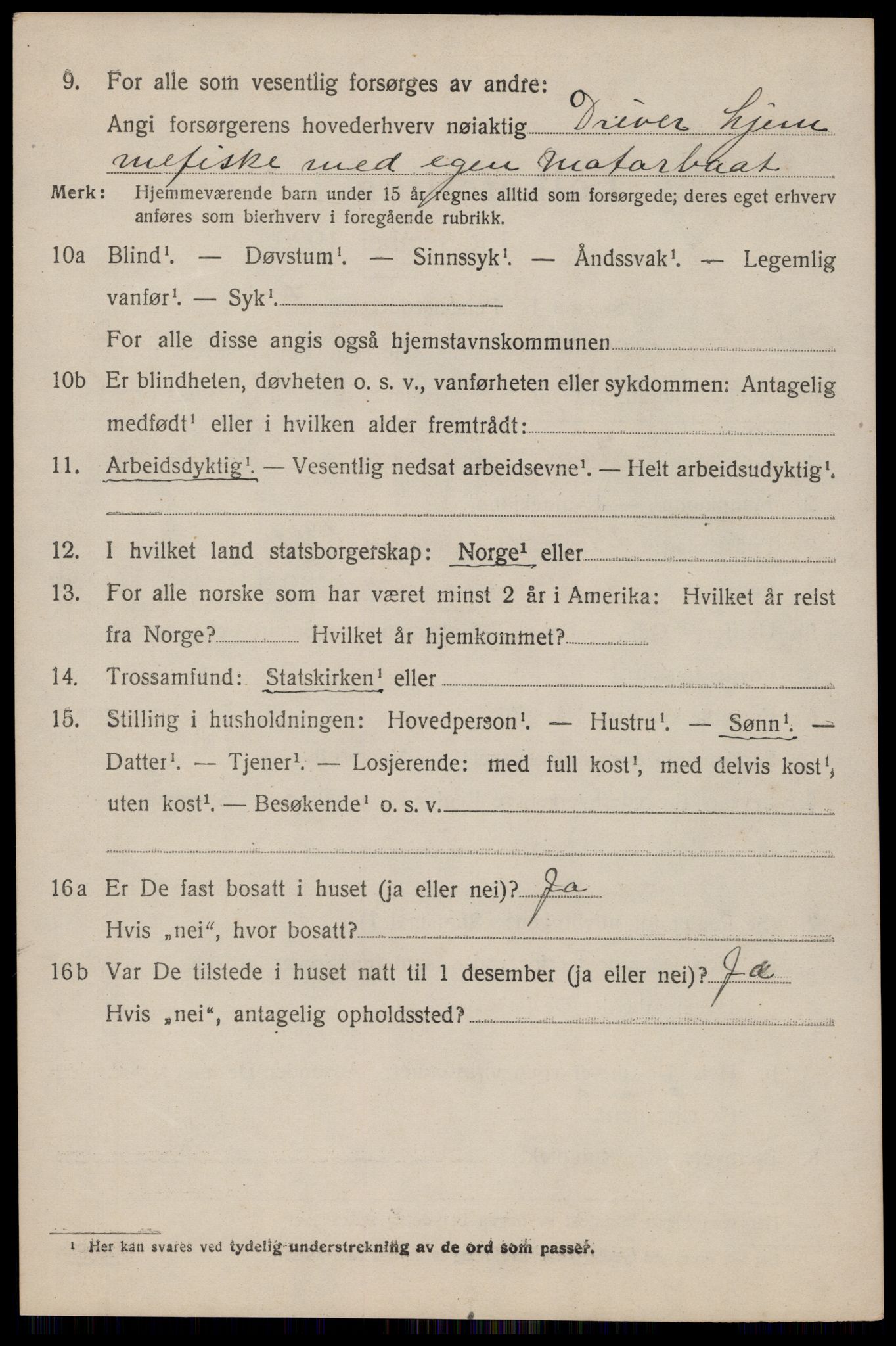 SAST, 1920 census for Eigersund, 1920, p. 4652